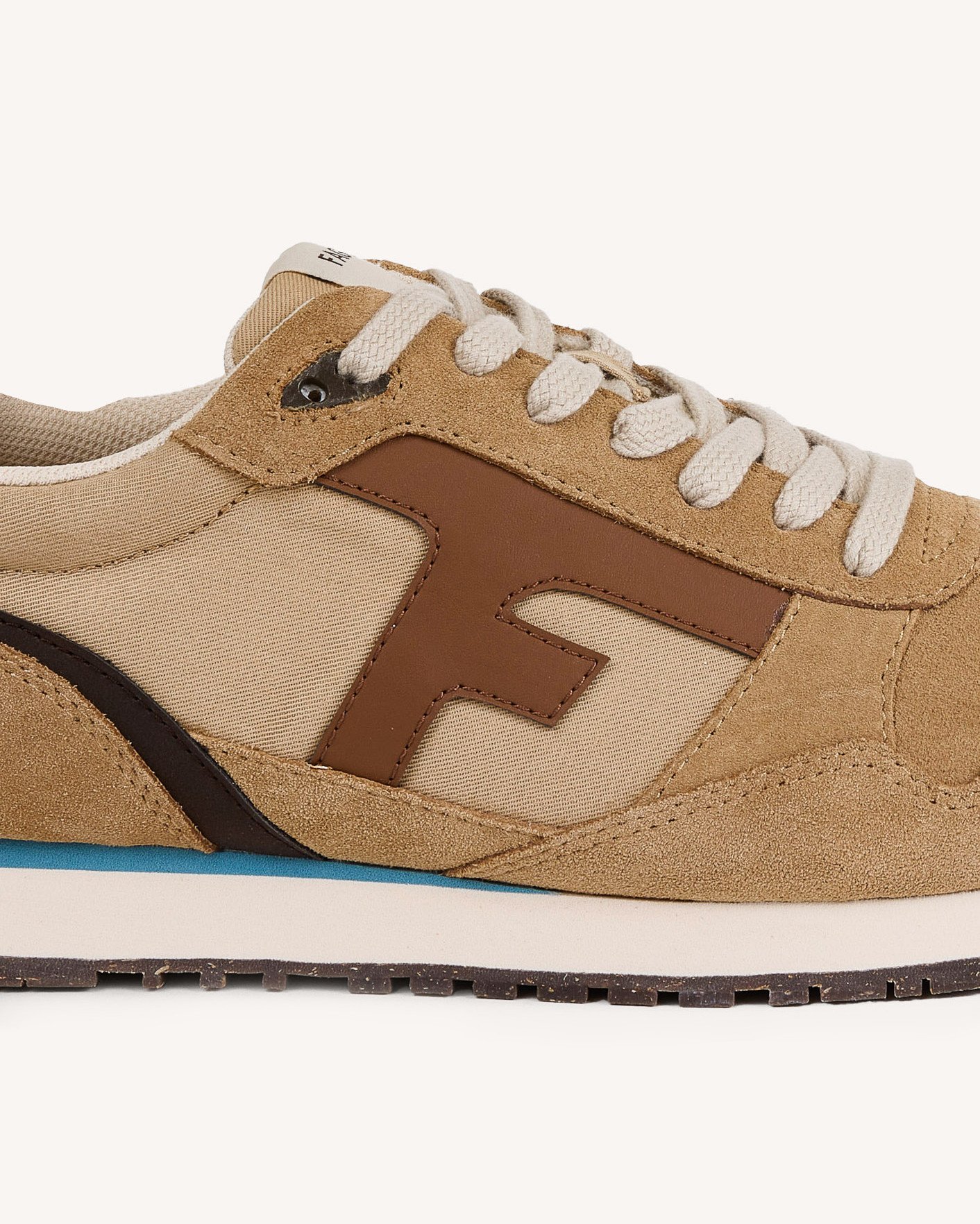Baskets camel cuir & suède - ELM