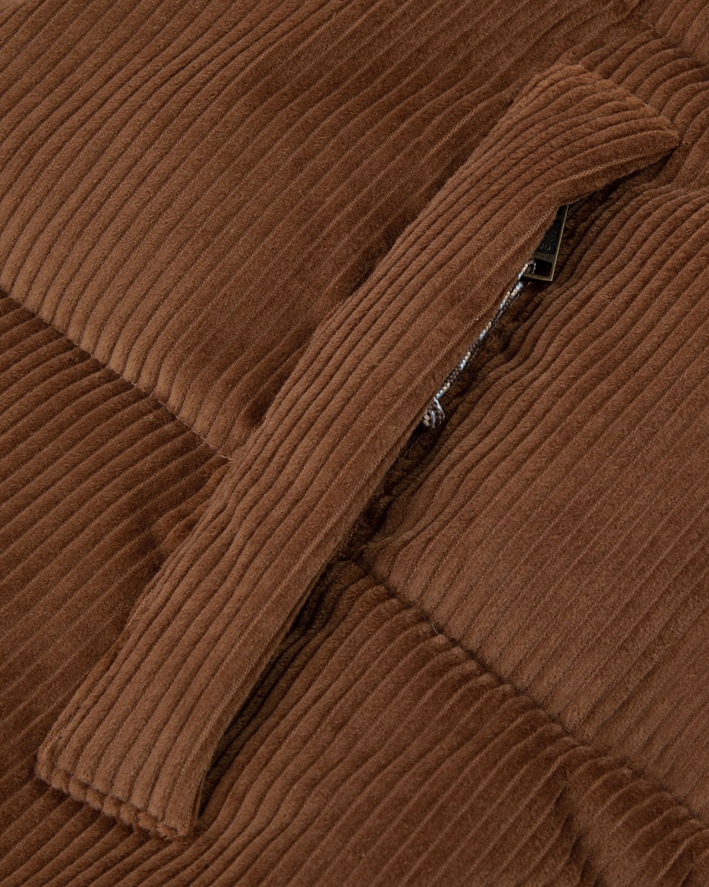 Doudoune chaude velours camel - NEUILLAY