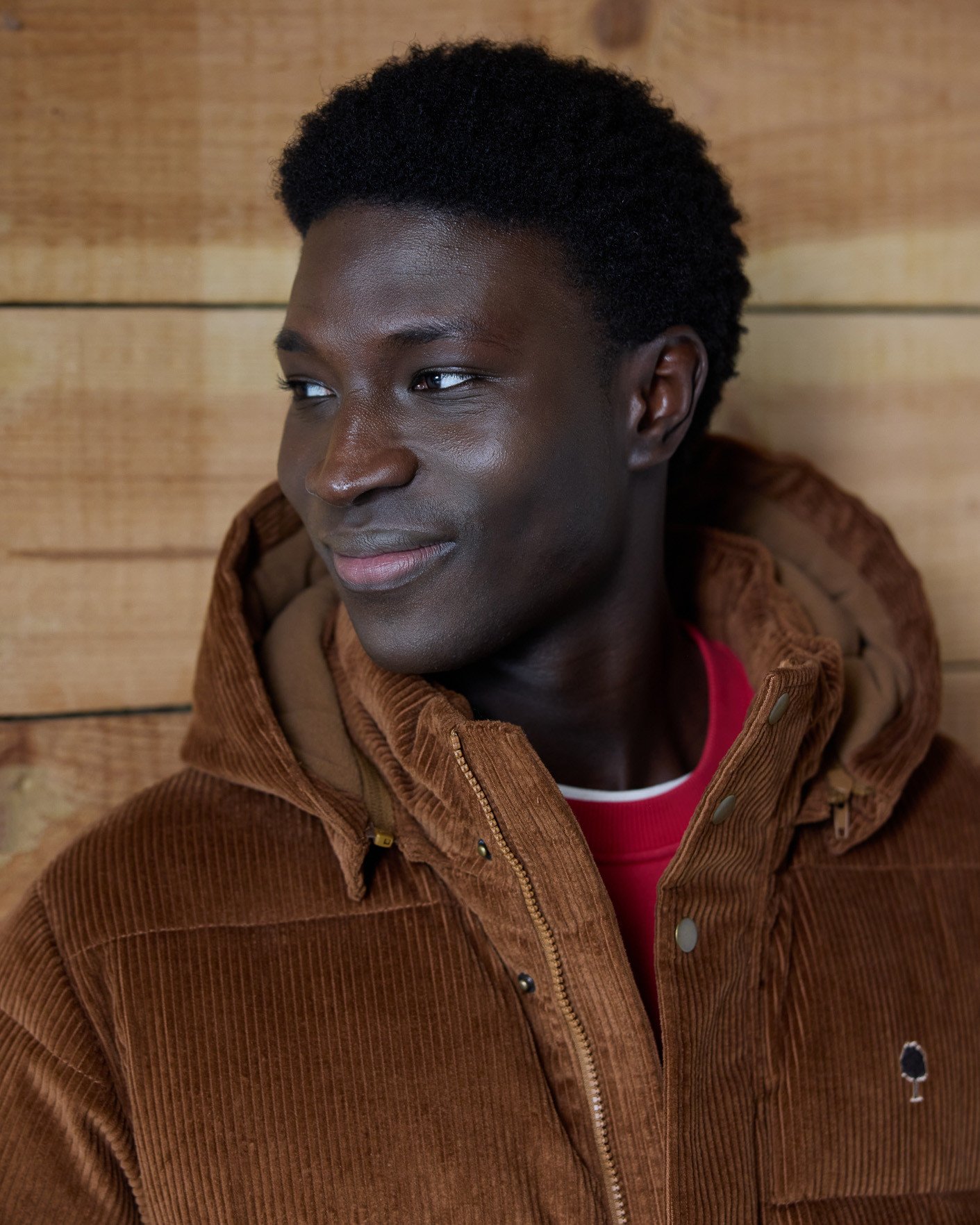 Doudoune chaude velours camel - NEUILLAY