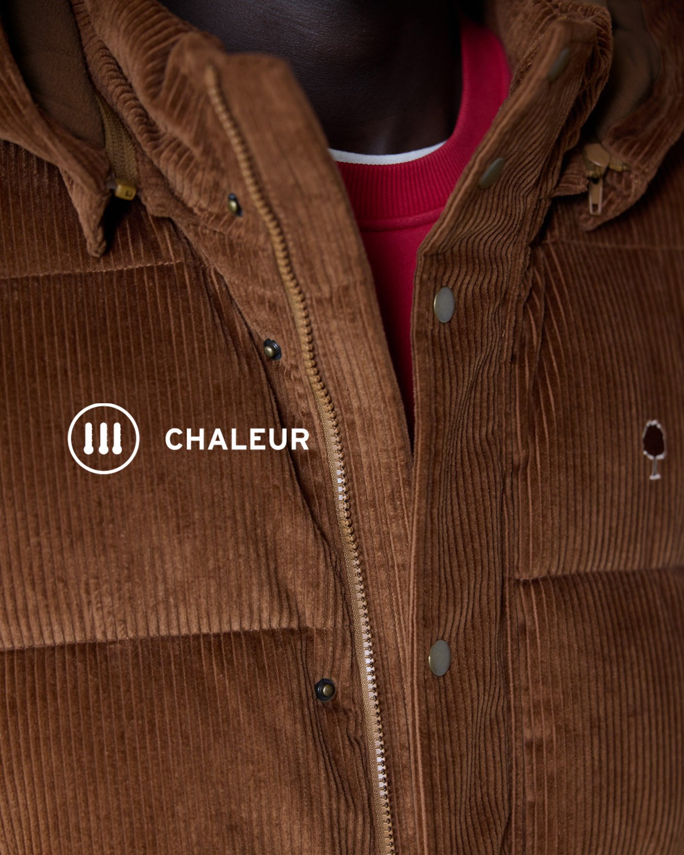 Doudoune chaude velours camel - NEUILLAY