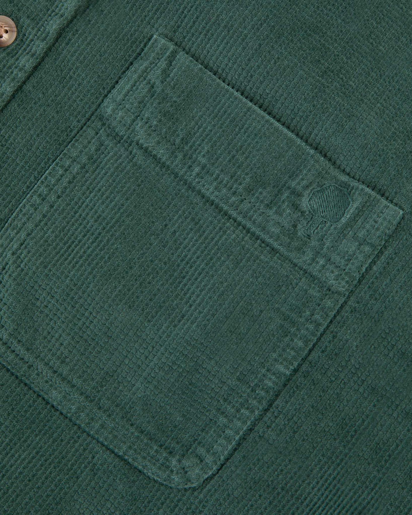 Surchemise velours vert grisé - SIGNY