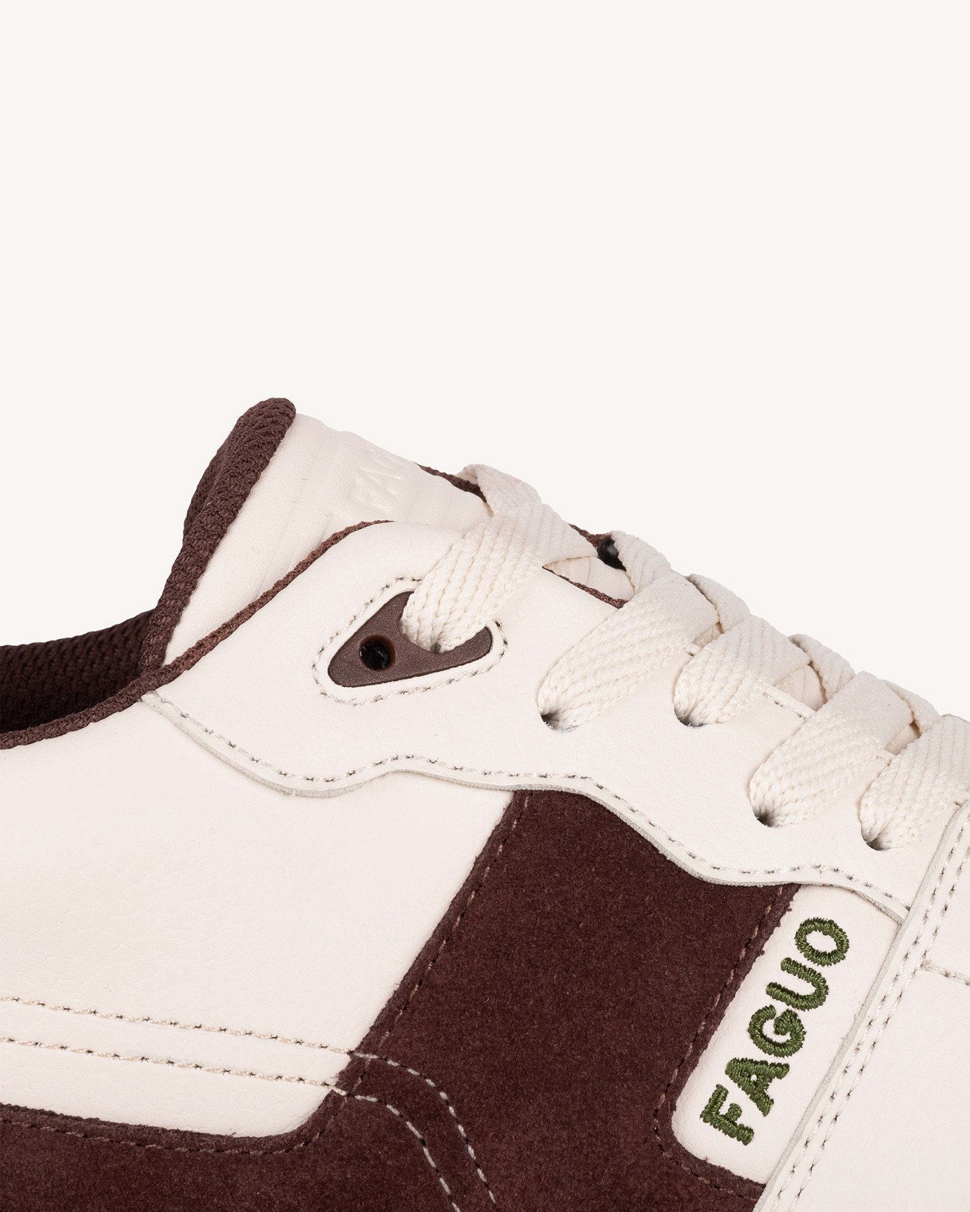 Baskets écrues & marron cuir - CEIBA