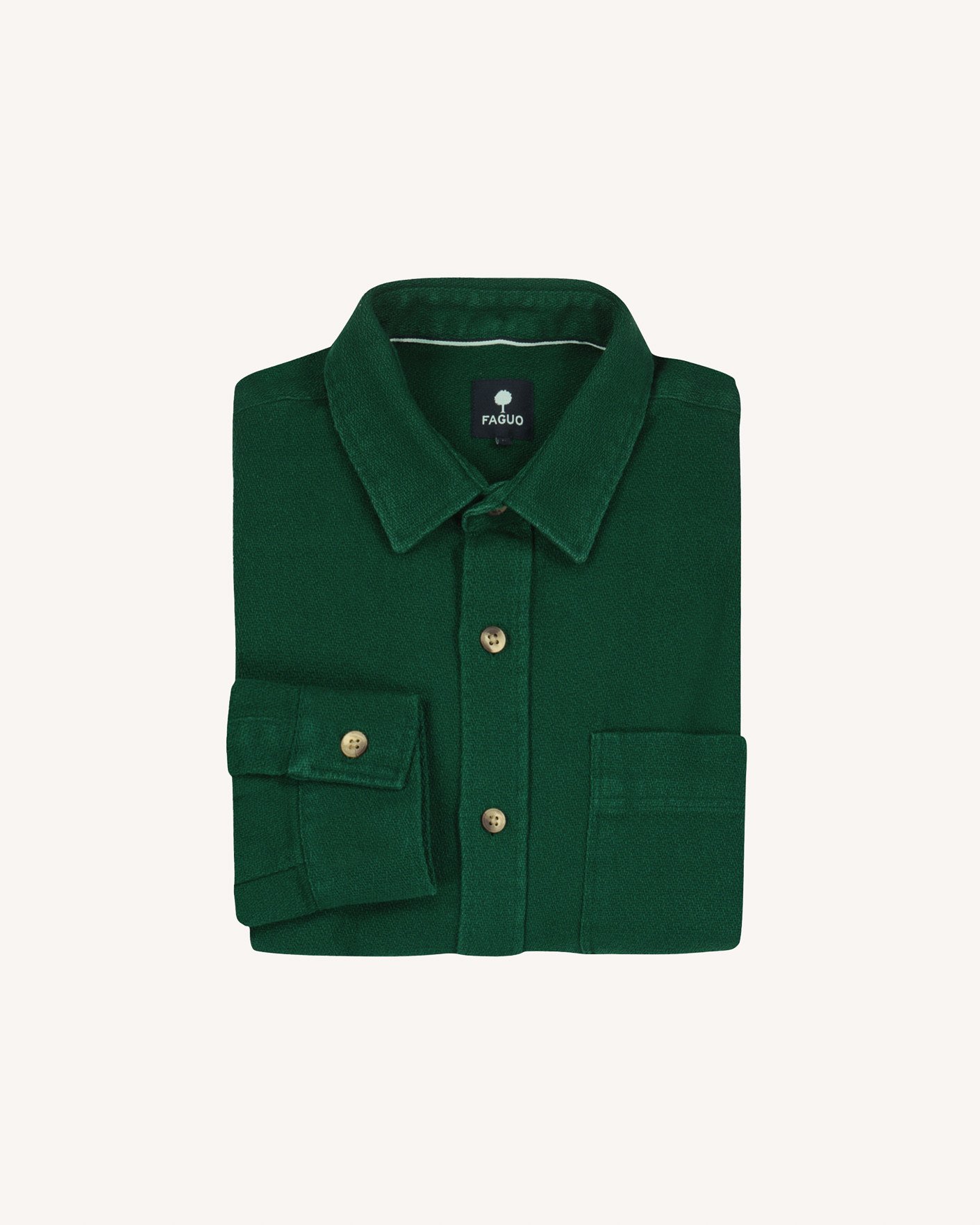 Surchemise vert sapin coton - SIGNY