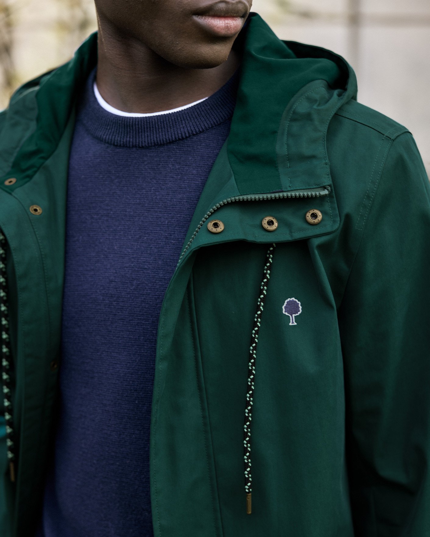 Veste coupe-vent vert sapin - GRESIGNE