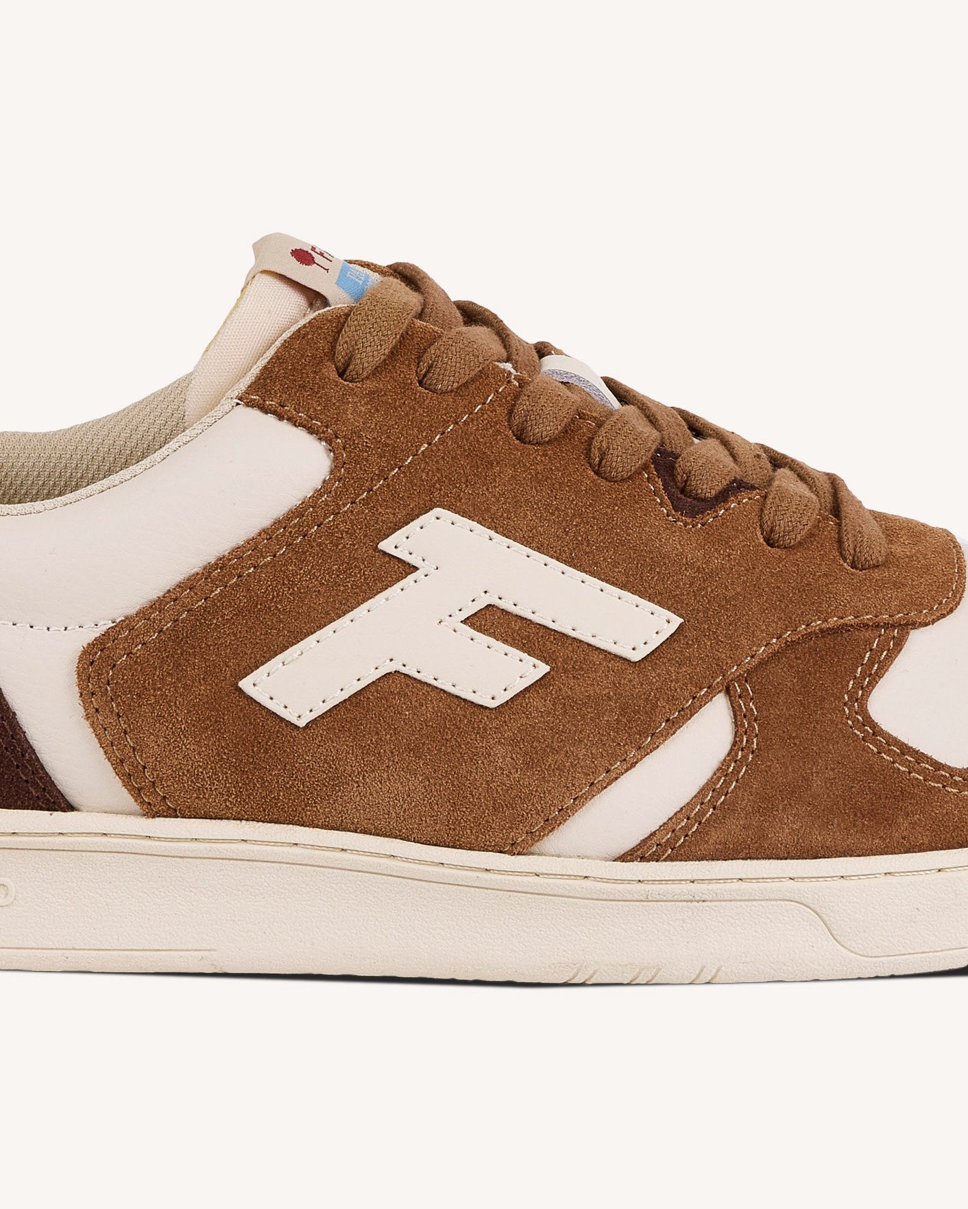 Baskets crème & beige clair cuir - PALMER