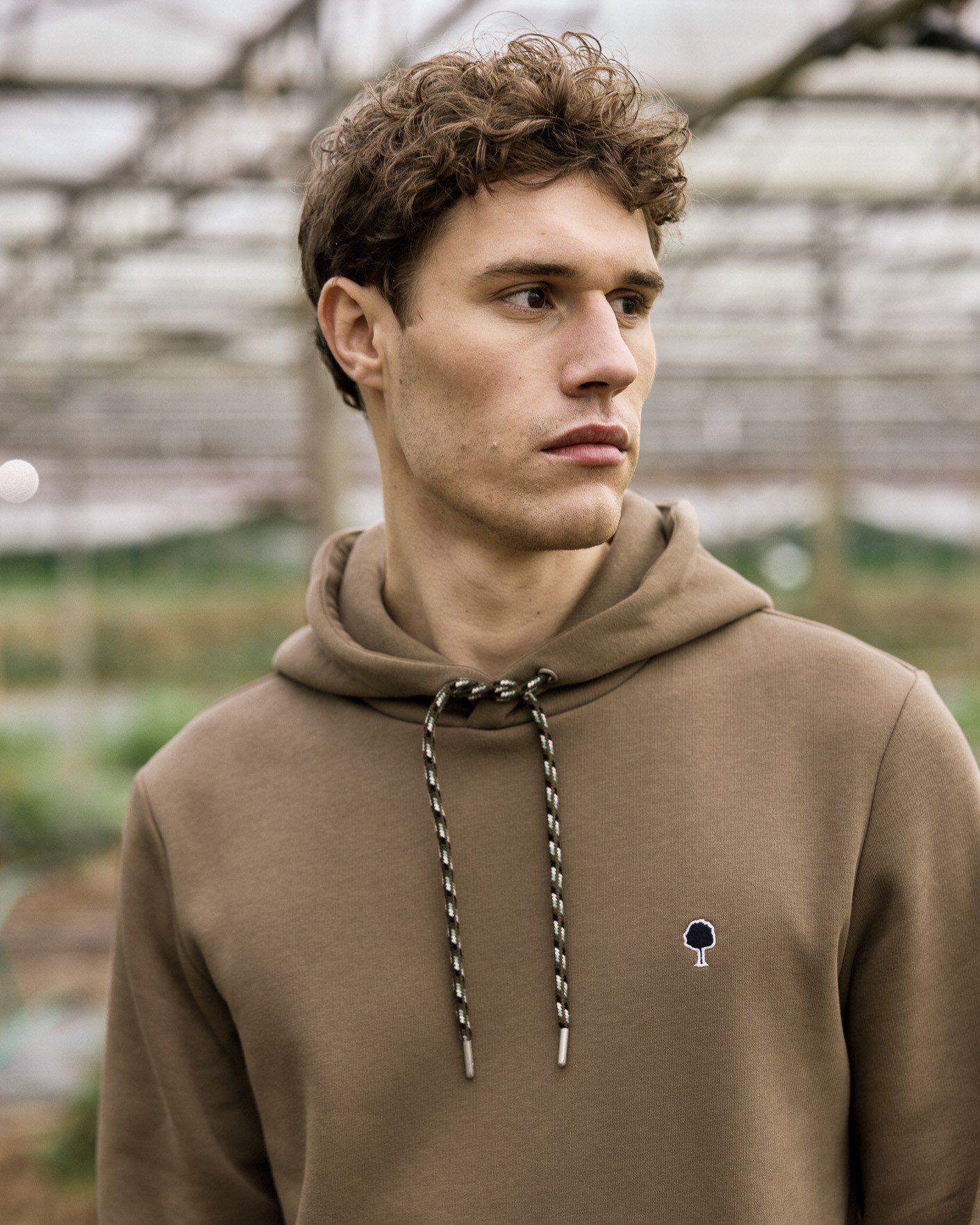 Sweat à capuche marron coton - DIRAC