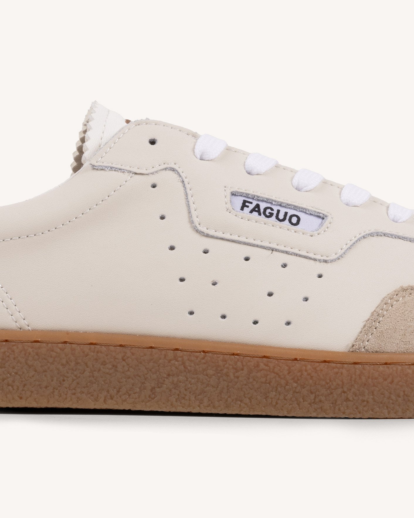 Baskets crème & camel suède - LUMBO