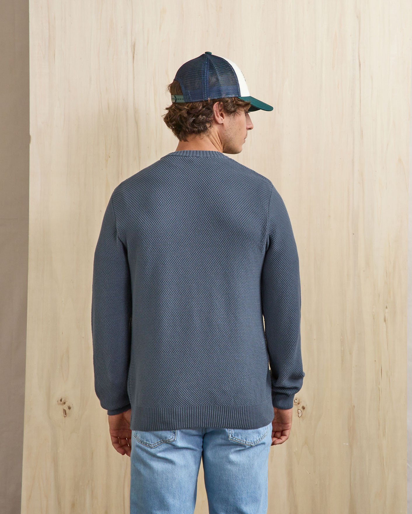 Pull en coton bleu jean - OPALE