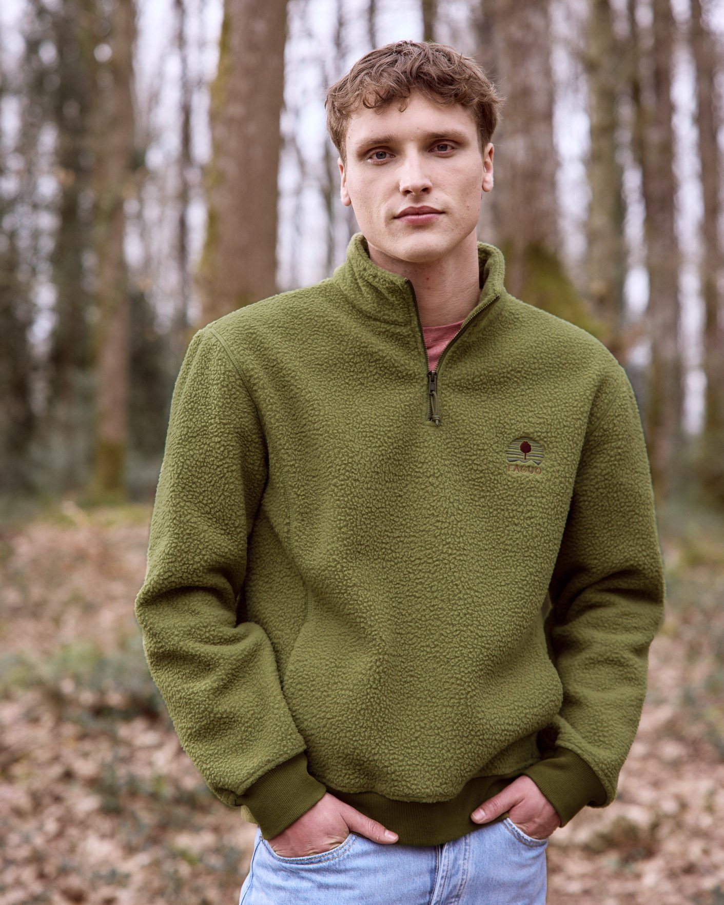 Pull camionneur vert olive - AUBIAC