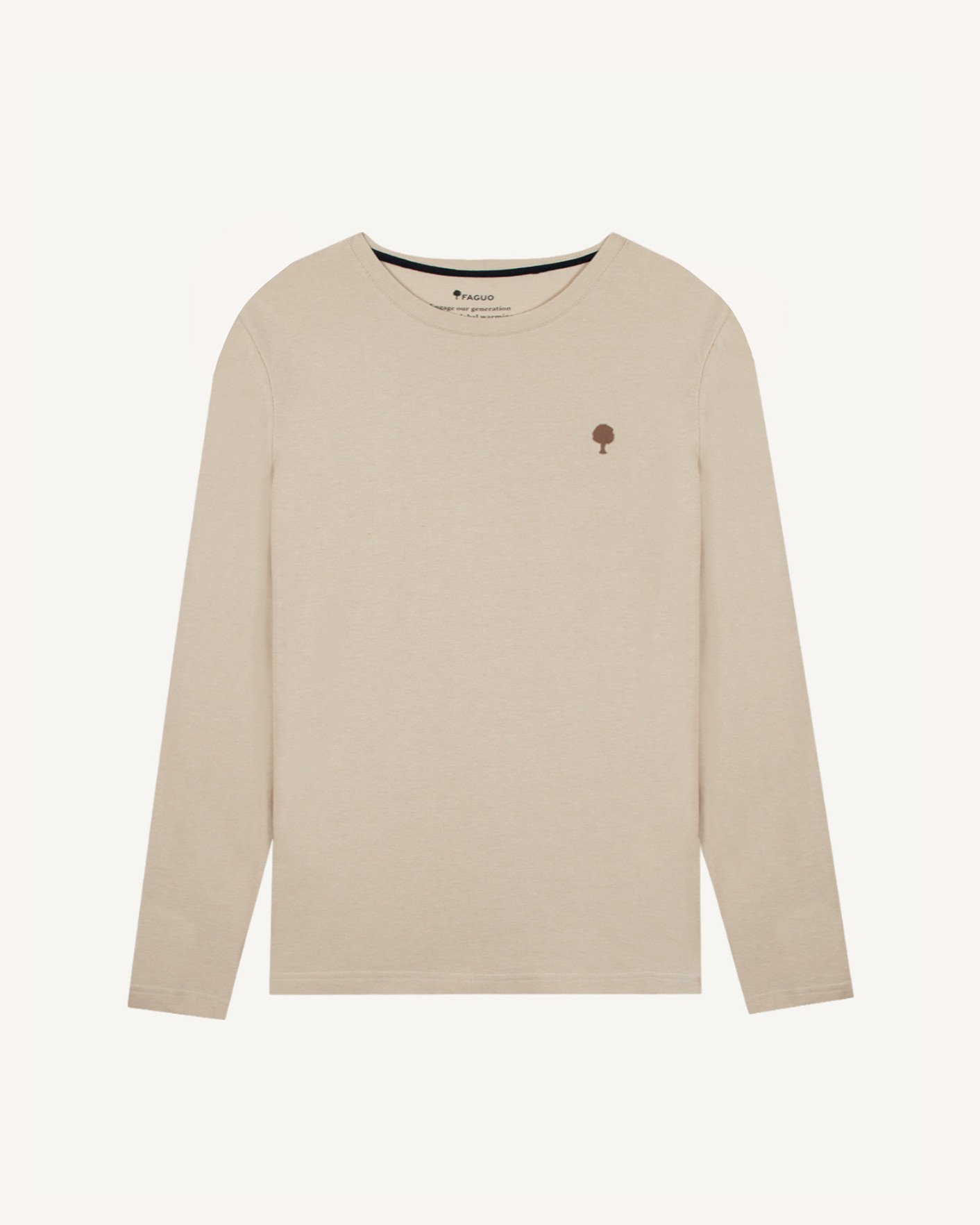 T-shirt beige chiné coton - BAILLY