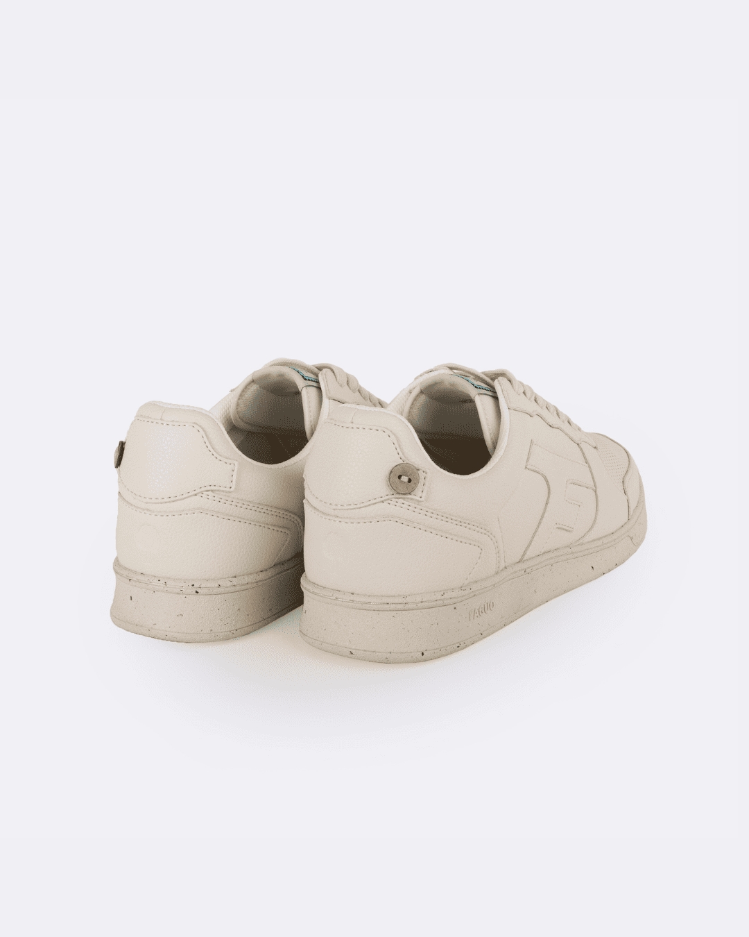 Baskets écrues cuir bouton gris - HAZEL