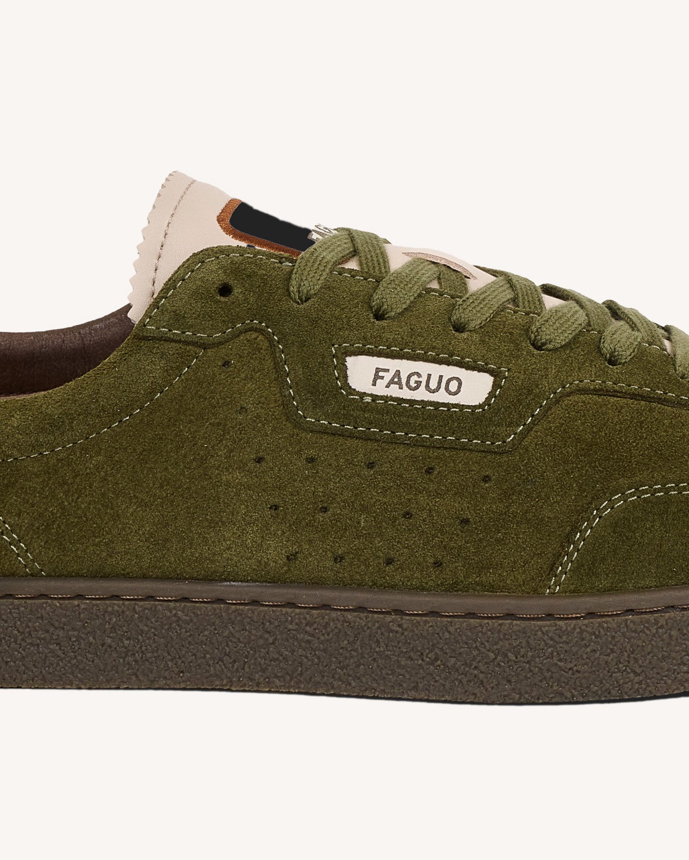 Baskets vert olive suède - LUMBO