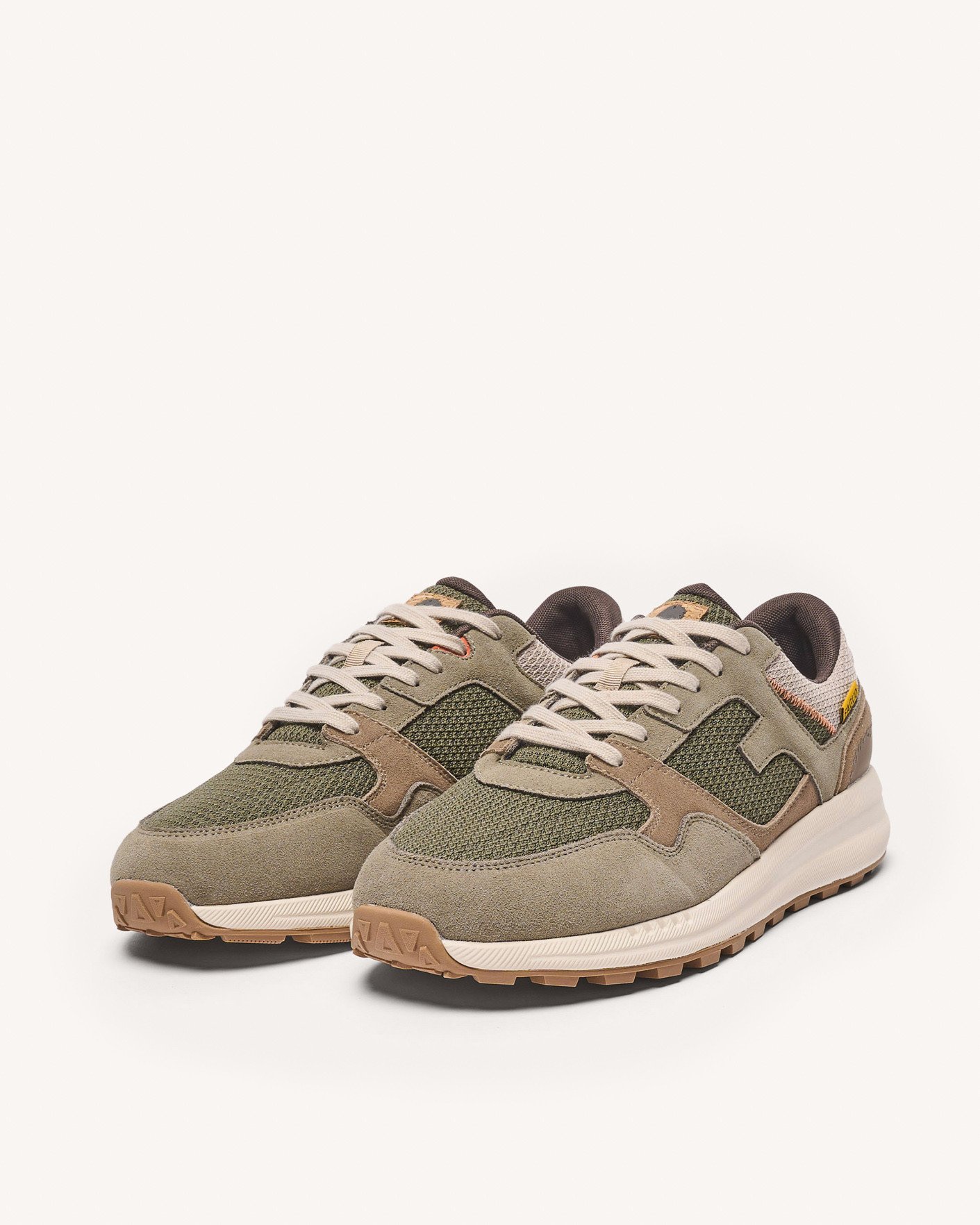 Baskets kaki & marron suède - LIMWOOD