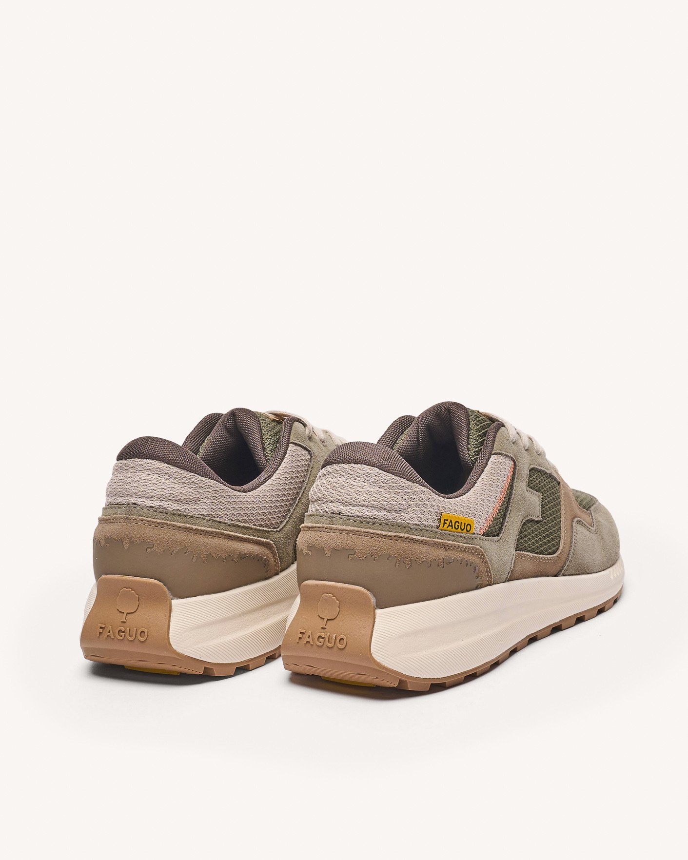 Baskets kaki & marron suède - LIMWOOD