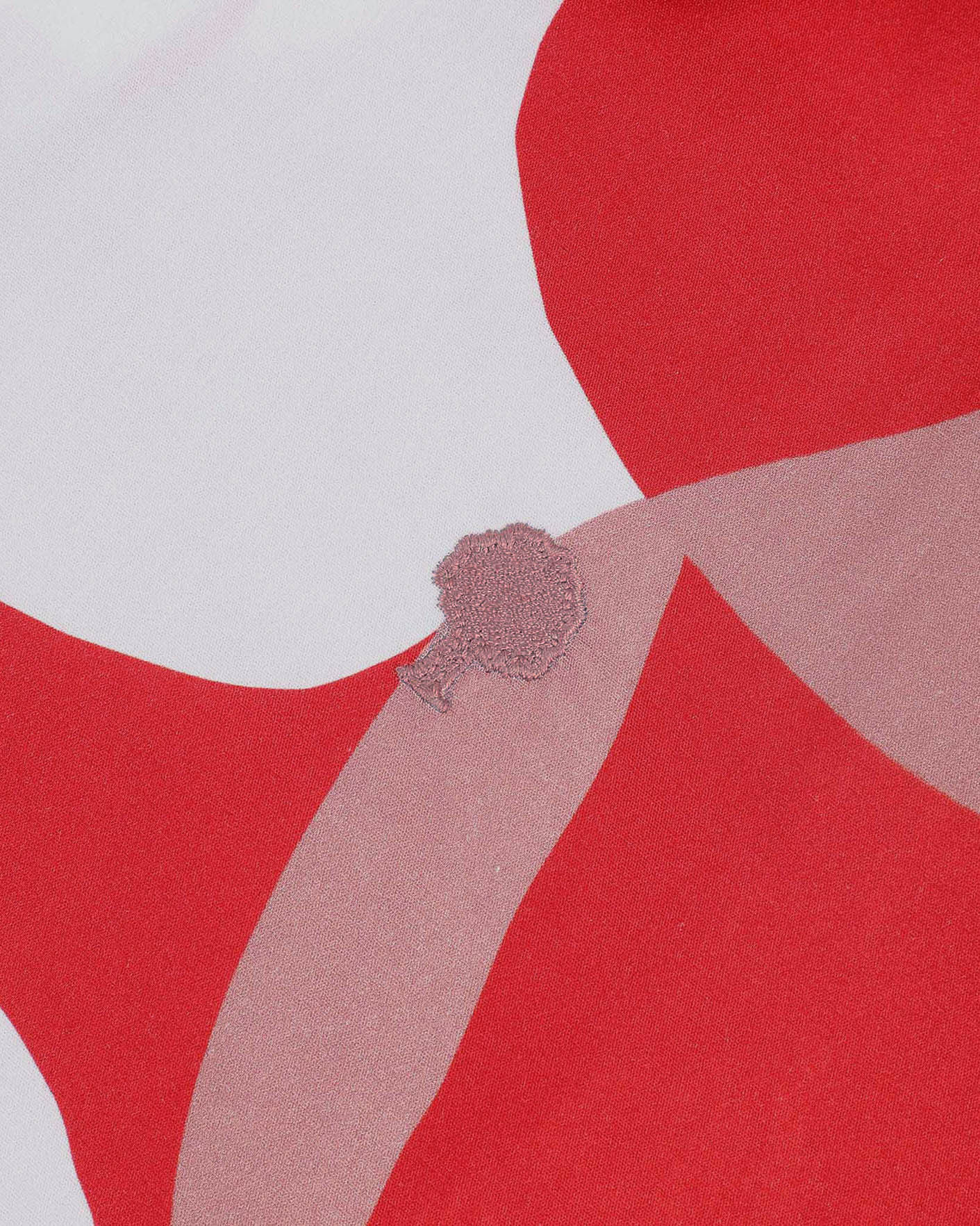 Chemise manches courtes rouge & crème coton - VIMY