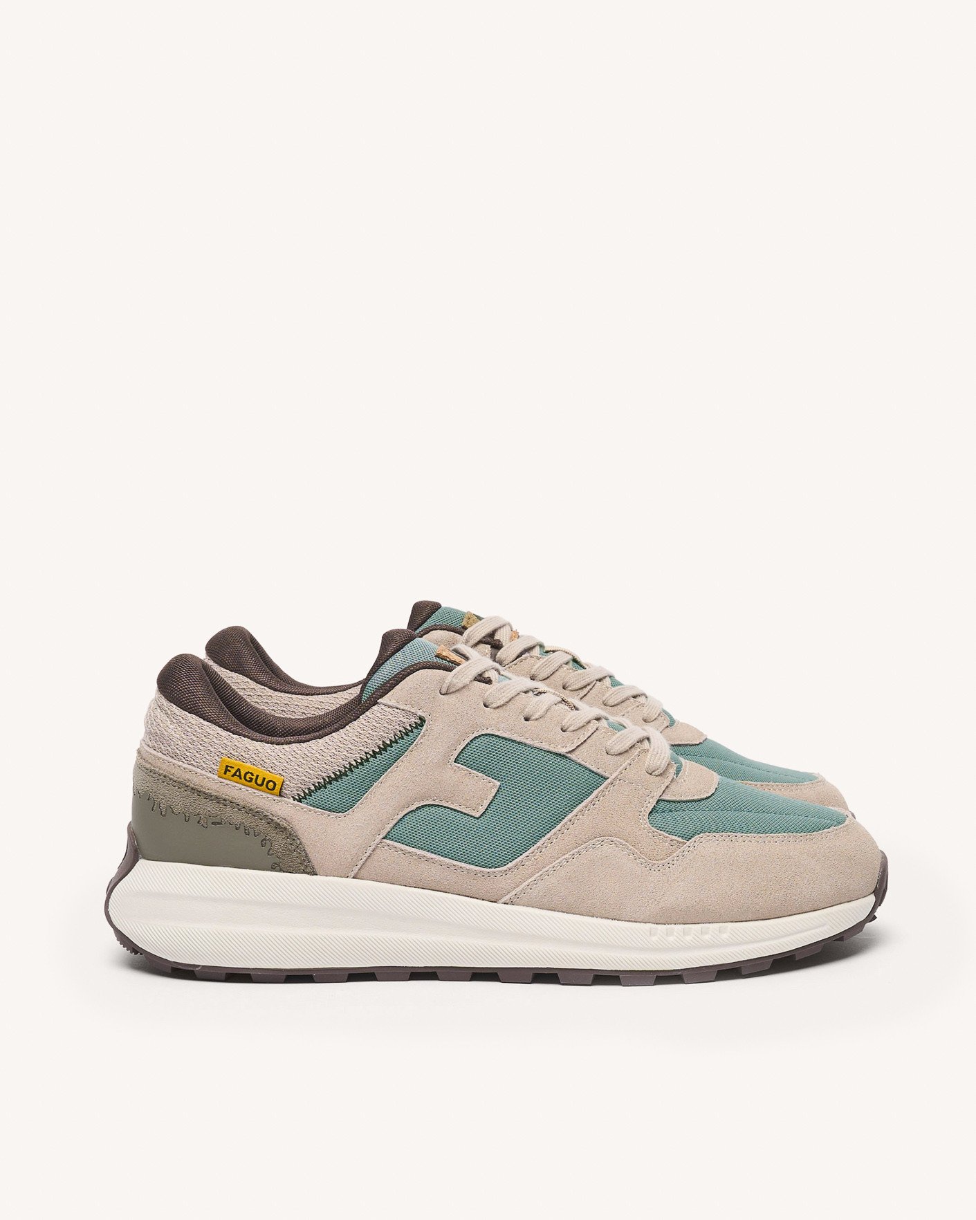 Baskets beiges & bleu clair suède - LIMWOOD