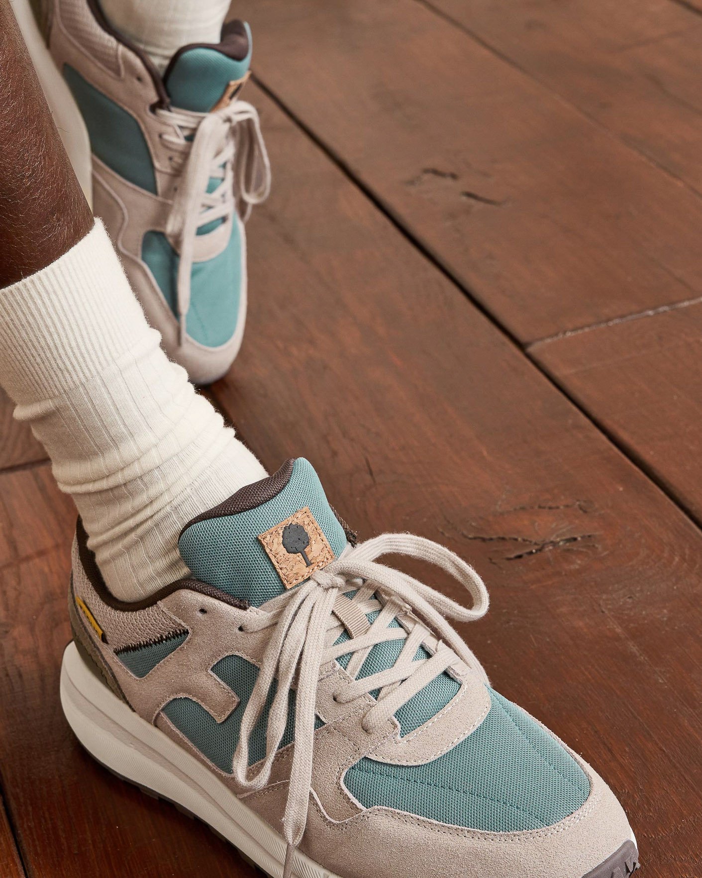 Baskets beiges & bleu clair suède - LIMWOOD