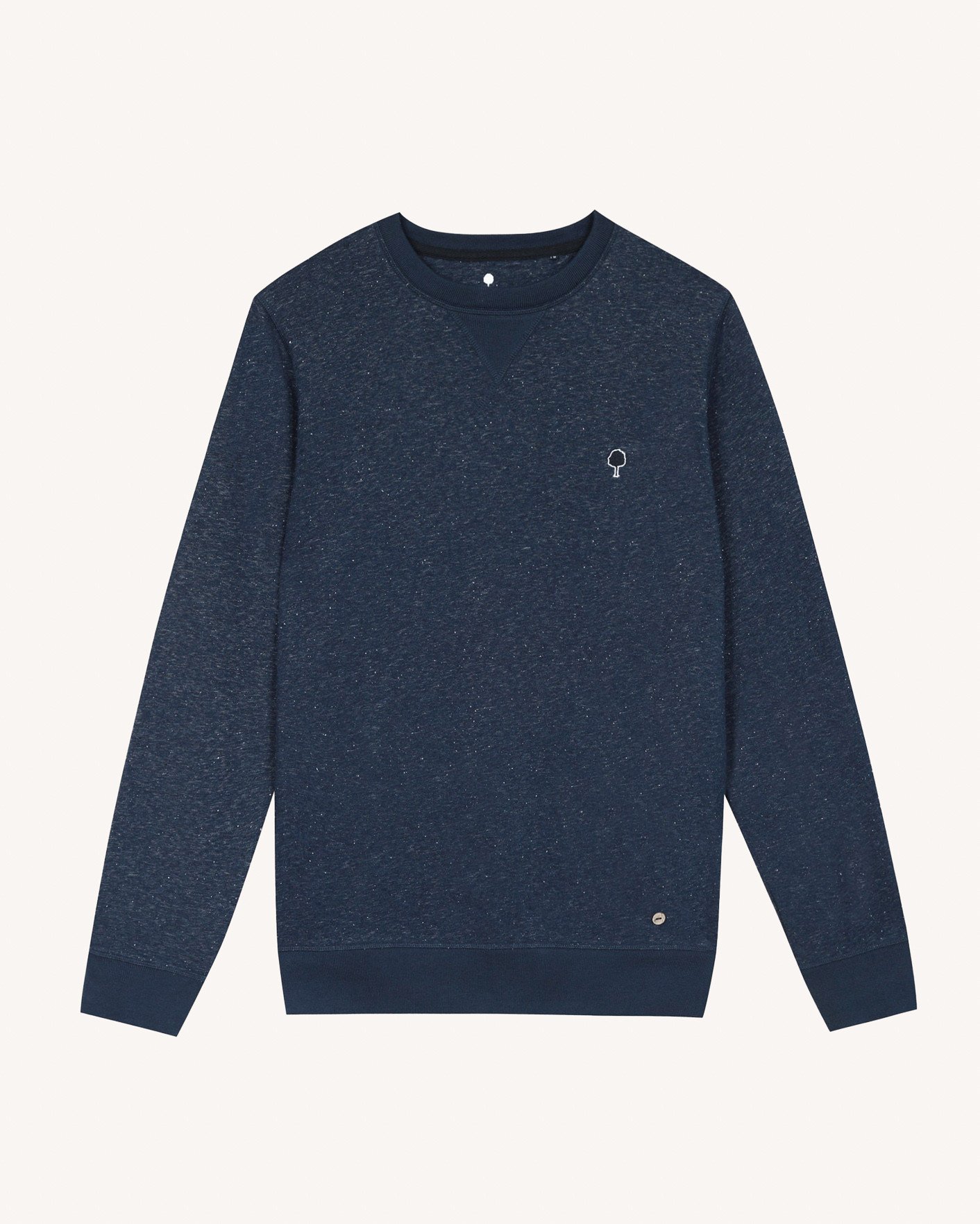 Sweat col rond bleu marine coton - DONON