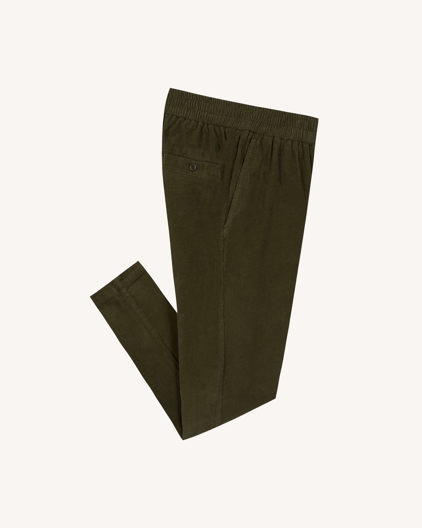 Pantalon coton vert olive foncé coton - DREUILLE