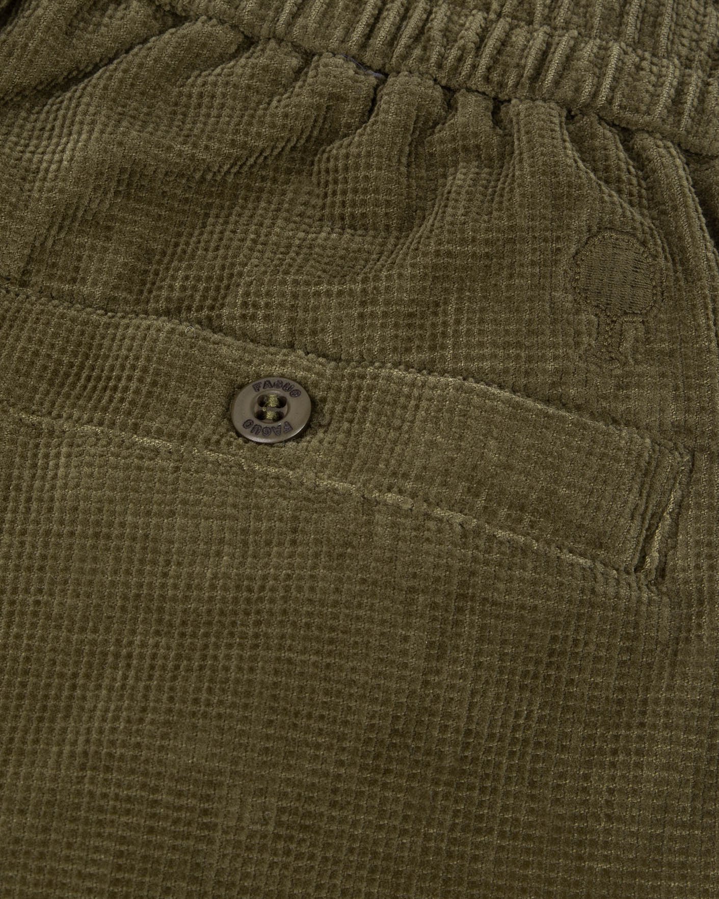 Pantalon coton vert olive foncé coton - DREUILLE