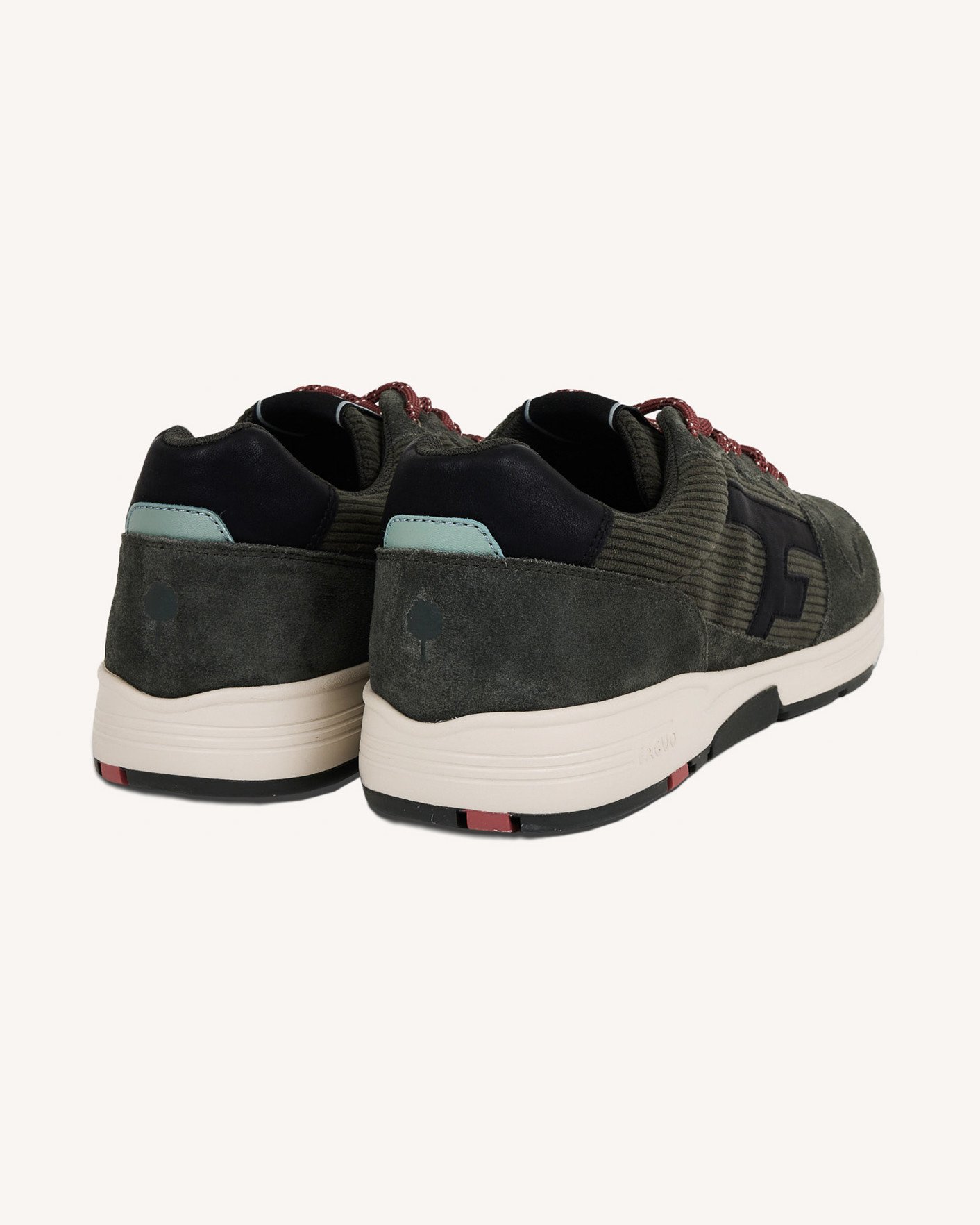 Baskets kaki velours - OLIVE