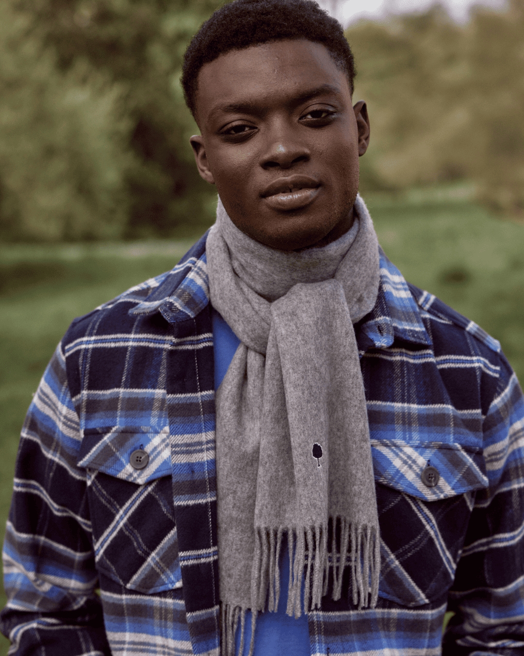 Echarpe laine et cachemire gris - SCARF