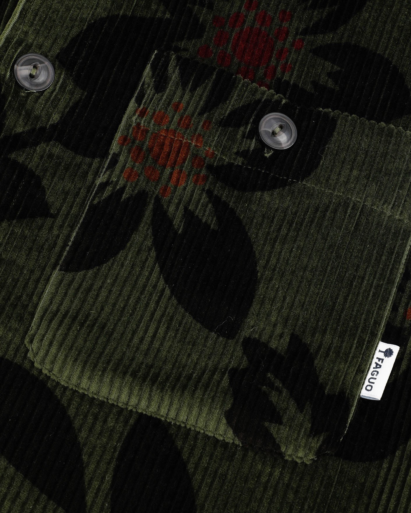 Surchemise olive & kaki coton - CLEMONT