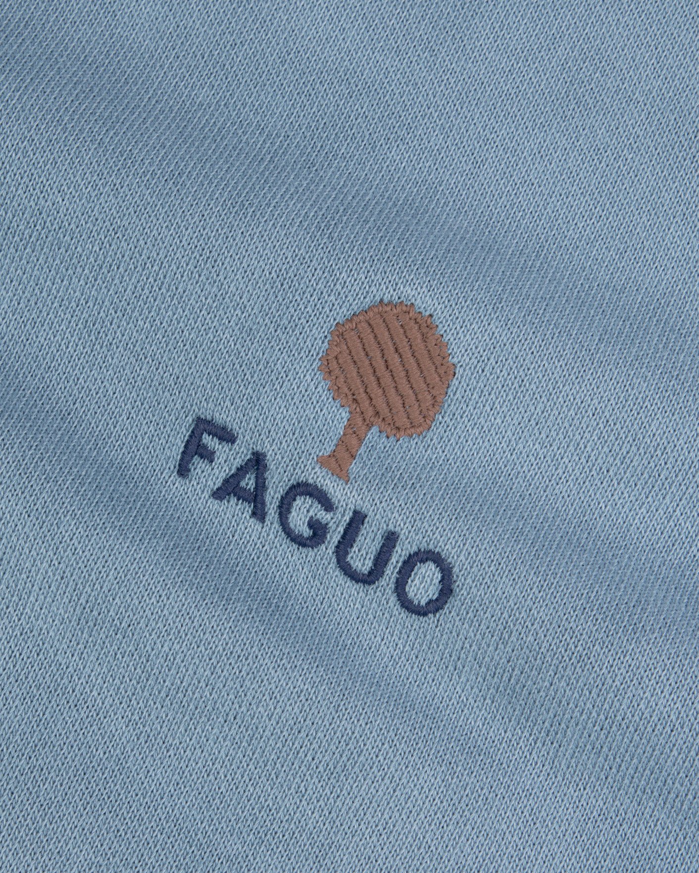 Sweat col rond bleu jean coton - FANGO