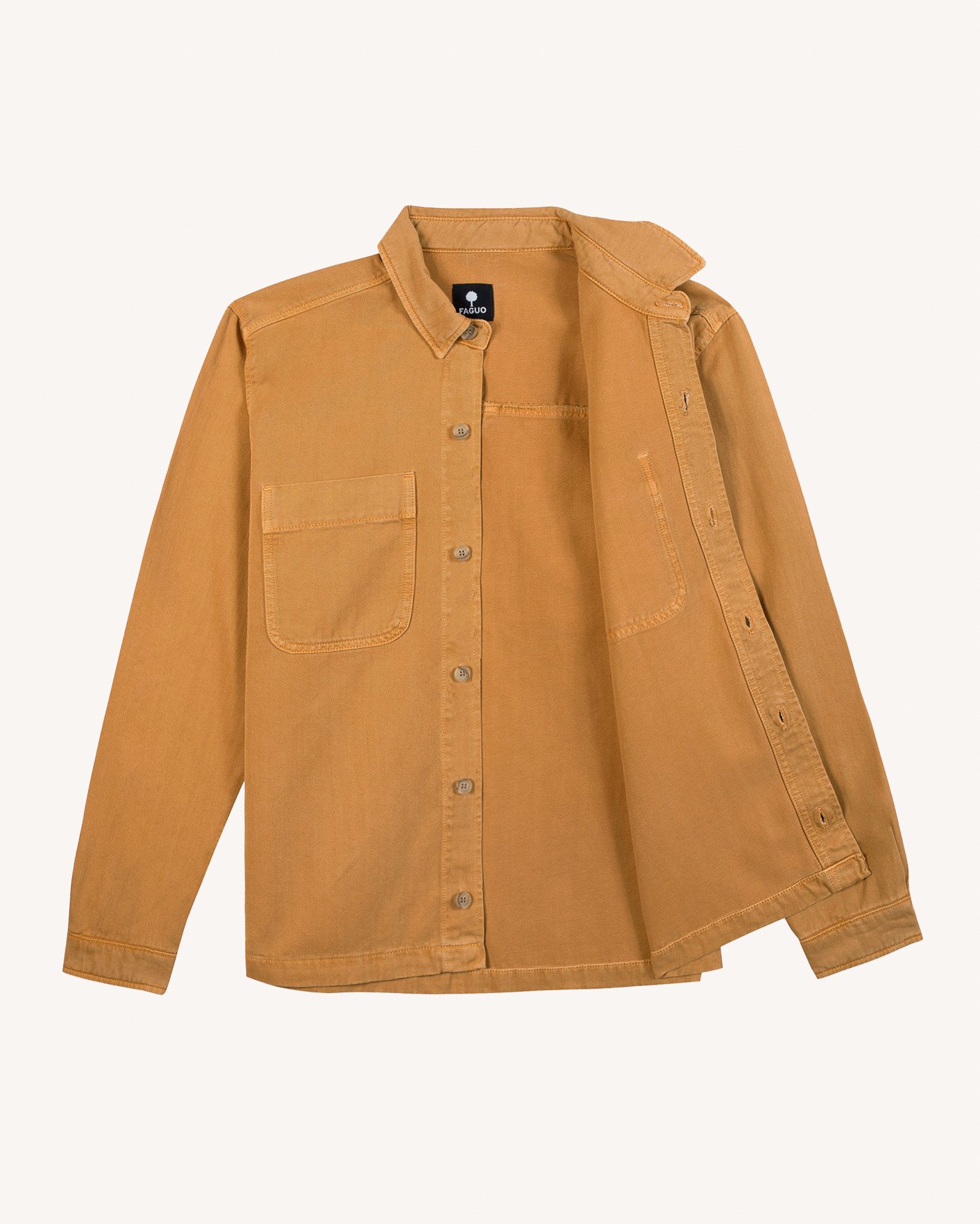 Surchemise orange clair coton - CLEMONT