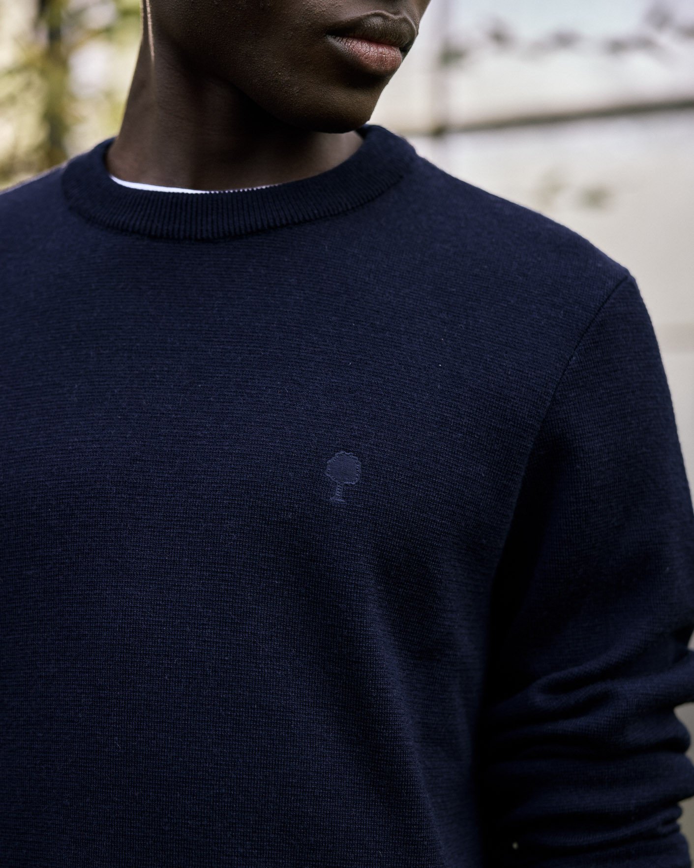 Pull en laine bleu marine - MARIGNE