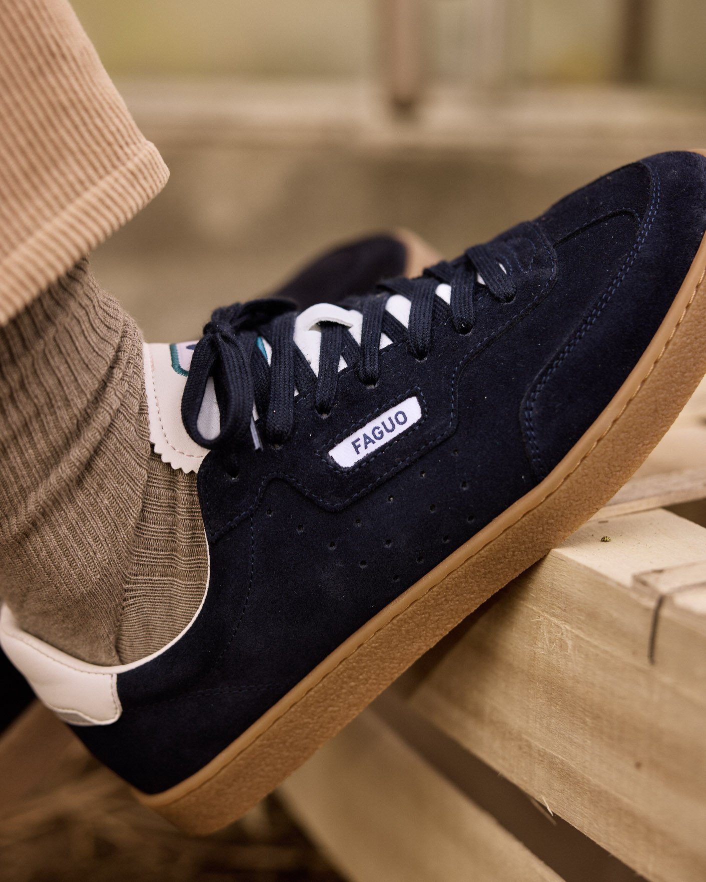 Baskets bleu marine suède - LUMBO