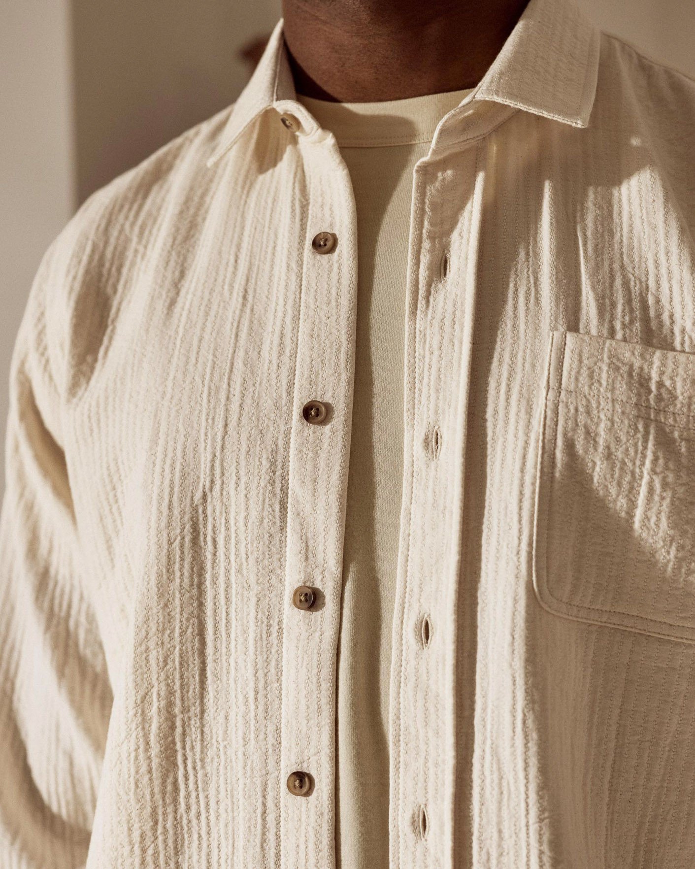 Chemise beige coton - SIGNY