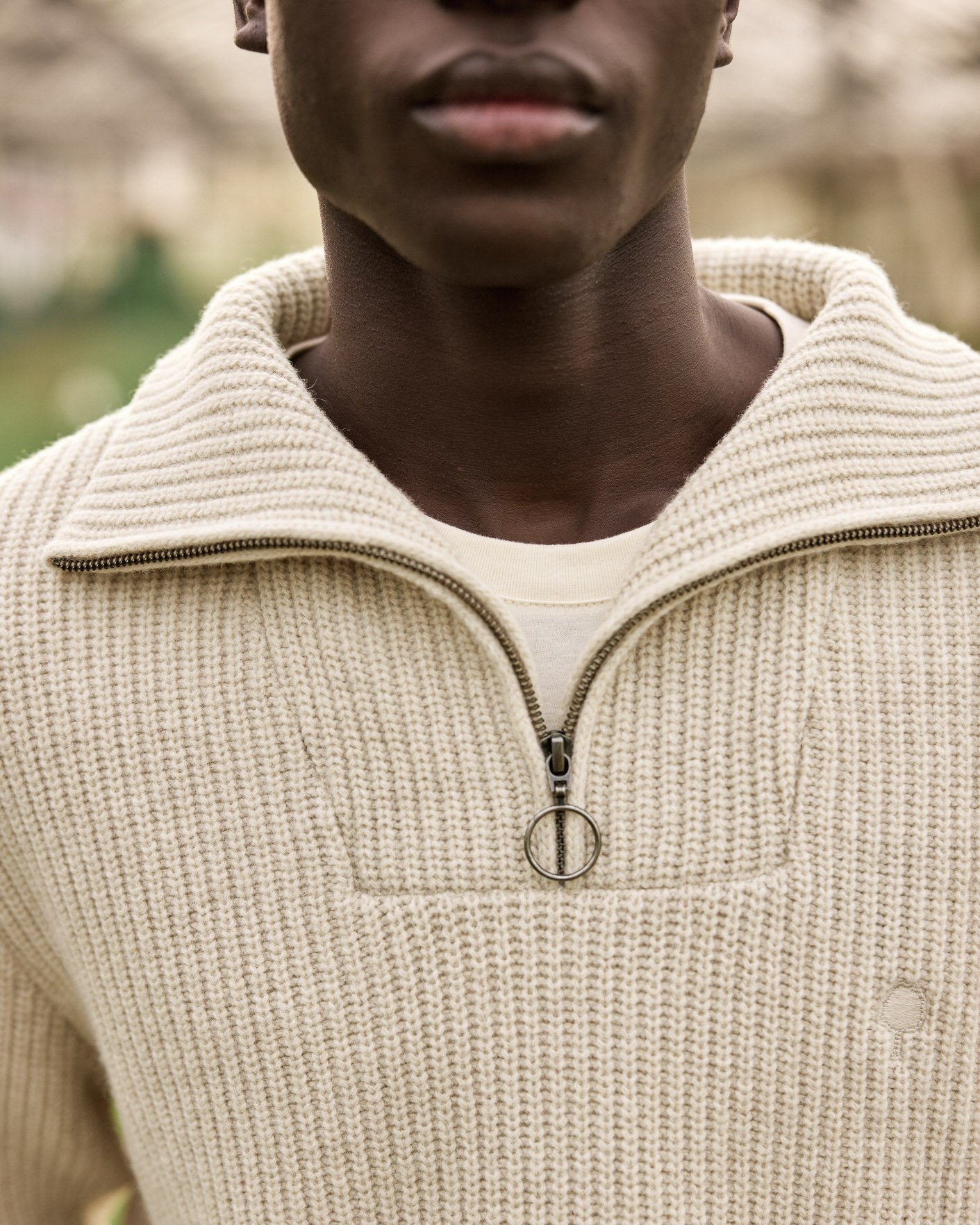 Pull camionneur laine beige chiné - ARDENNE