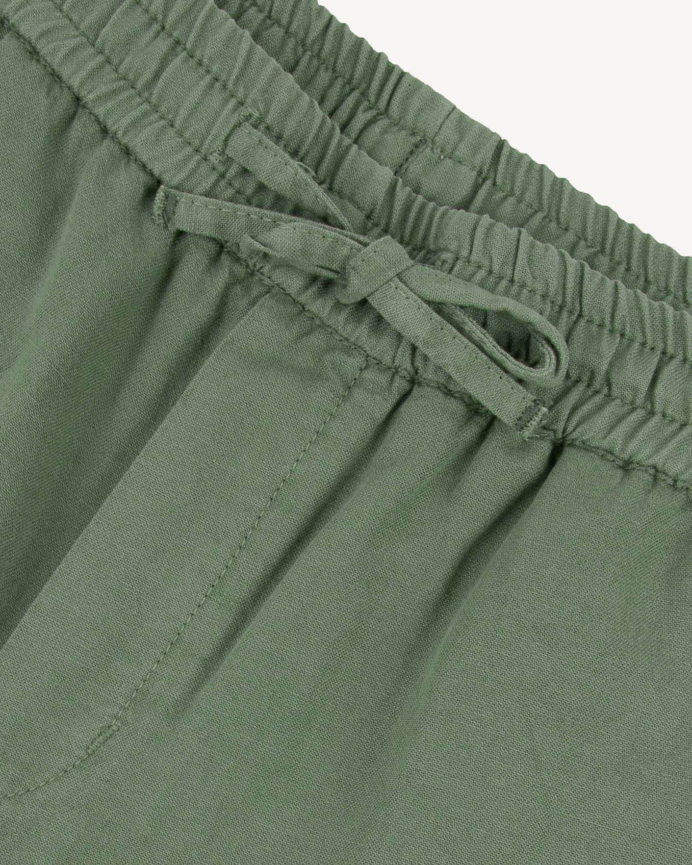 Pantalon lyocell vert olive - DREUILLE