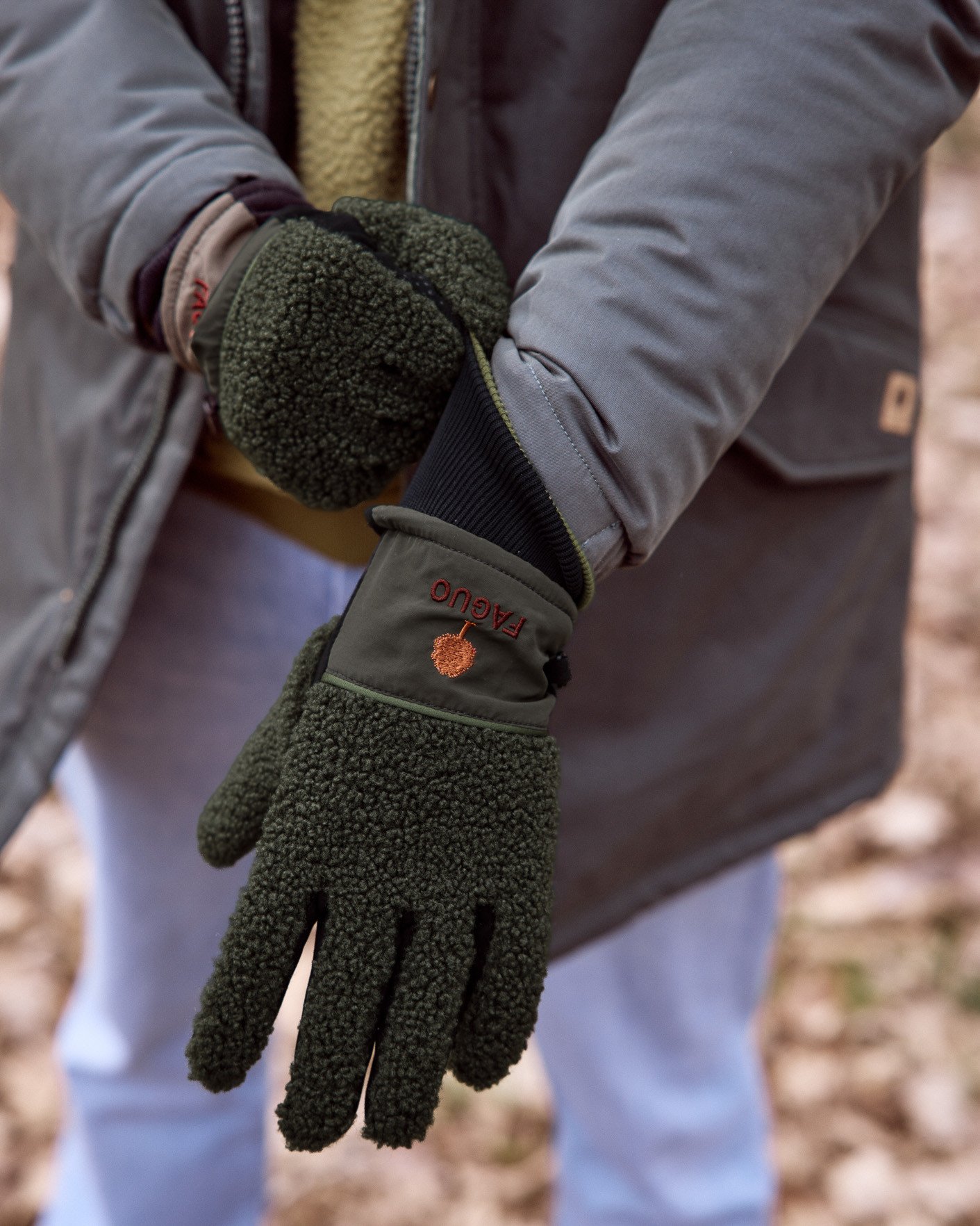 Gants chauds vert foncé - GLOVES