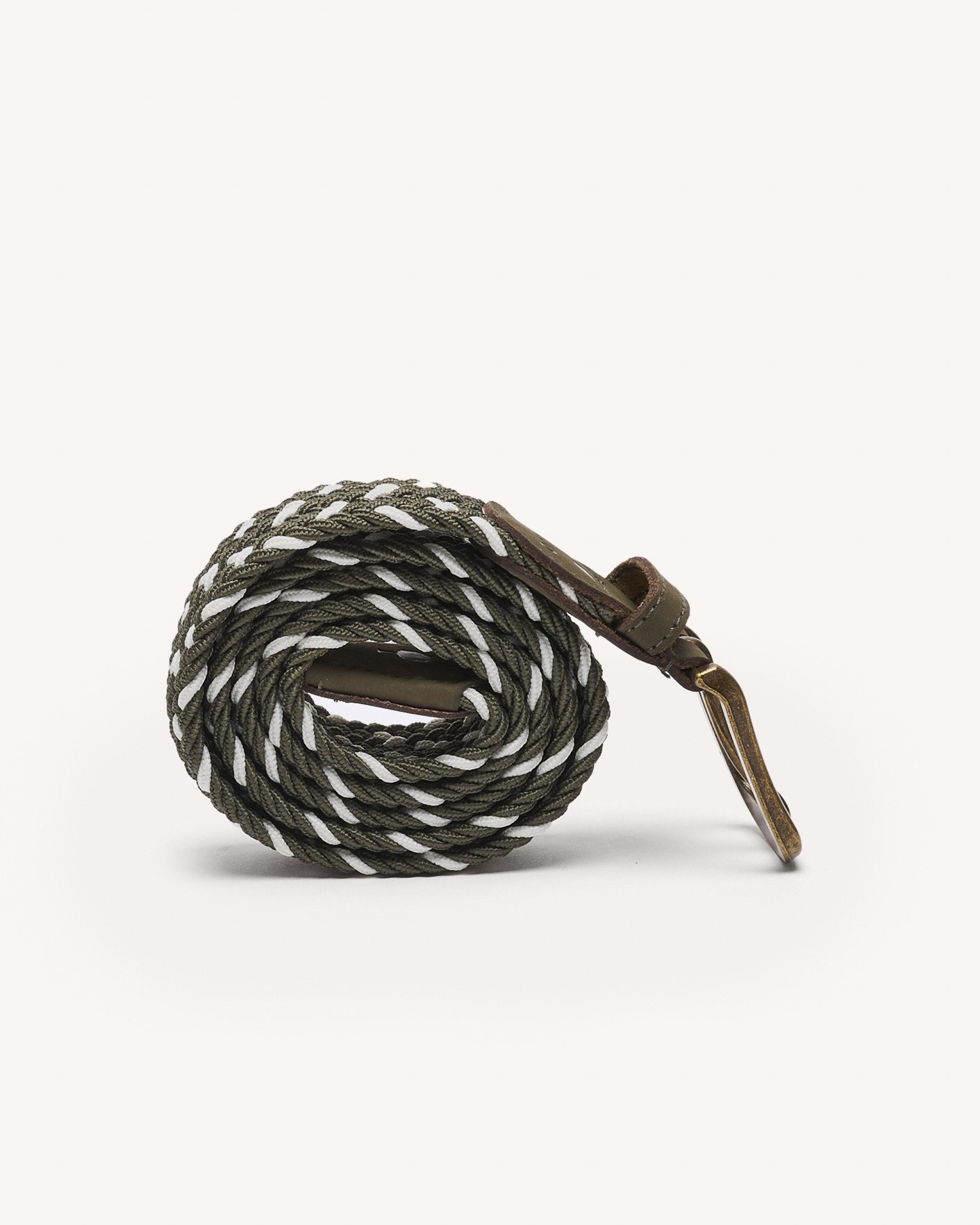 Ceinture kaki & écrue - CLASSIC BELT