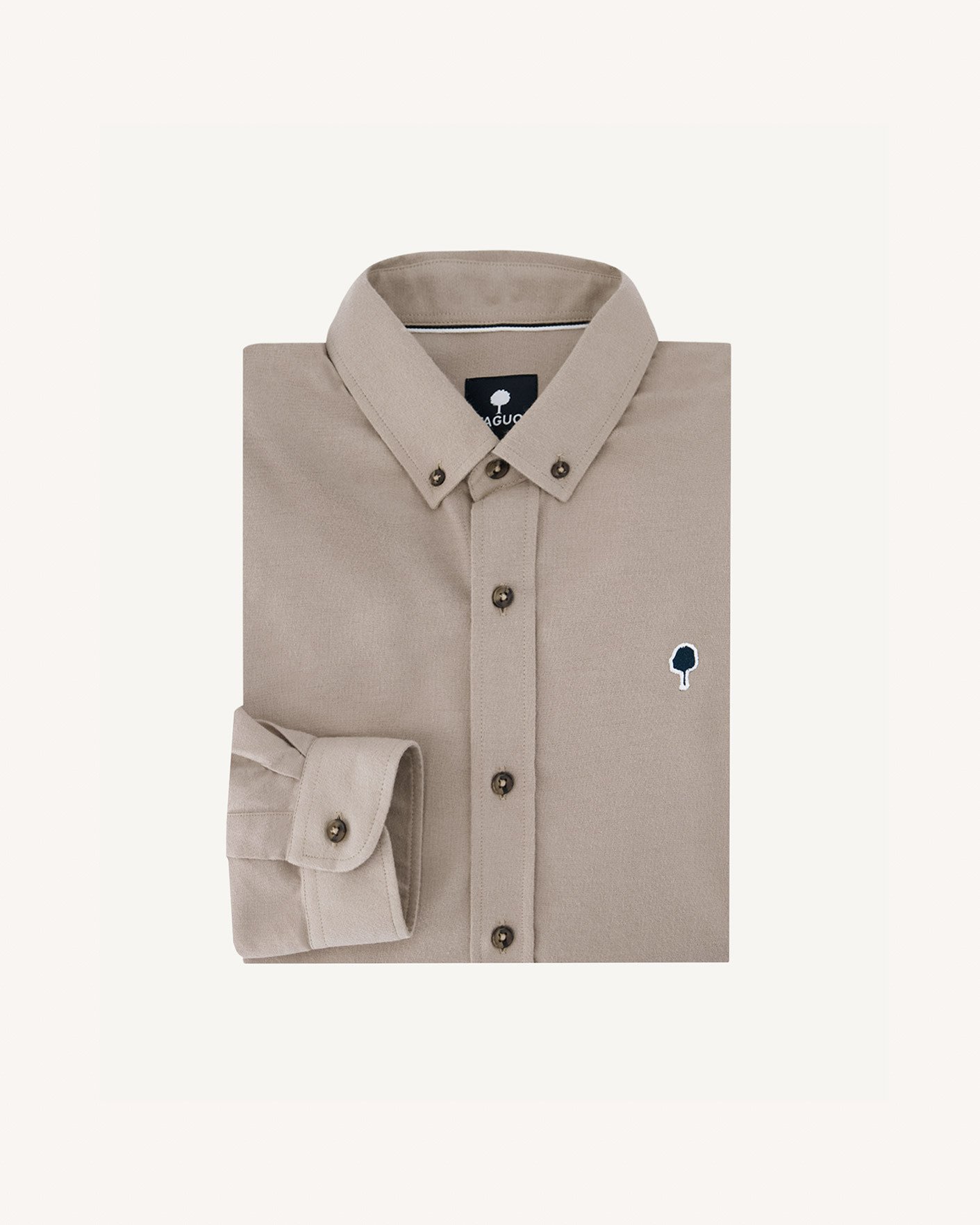 Chemise beige chiné coton - IVOY