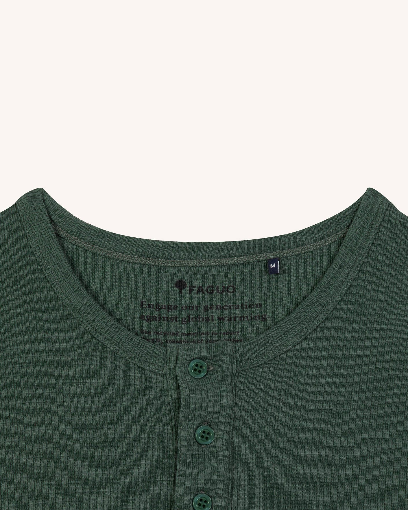 T-shirt manches longues vert foncé coton - FAROZ