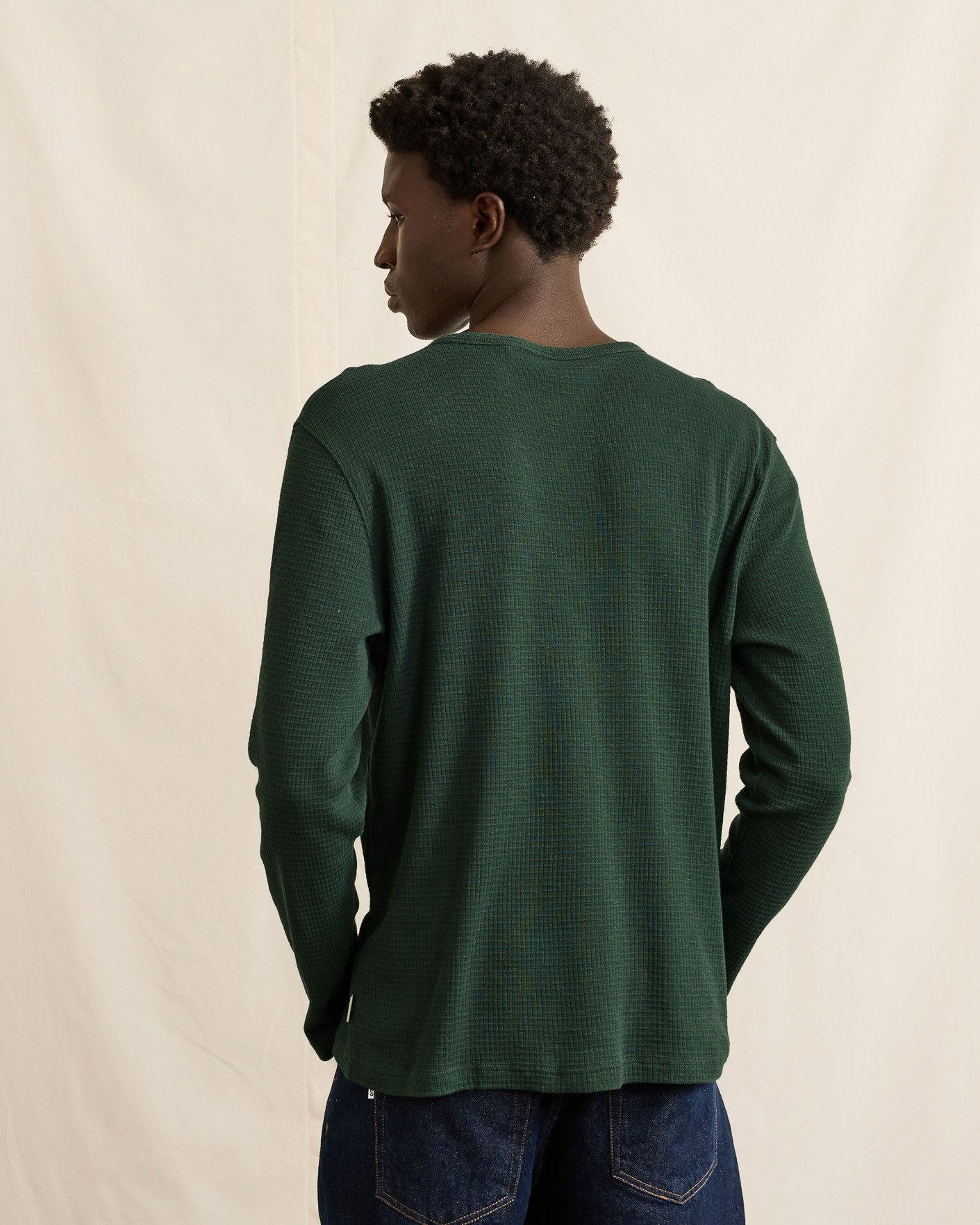 T-shirt manches longues vert foncé coton - FAROZ