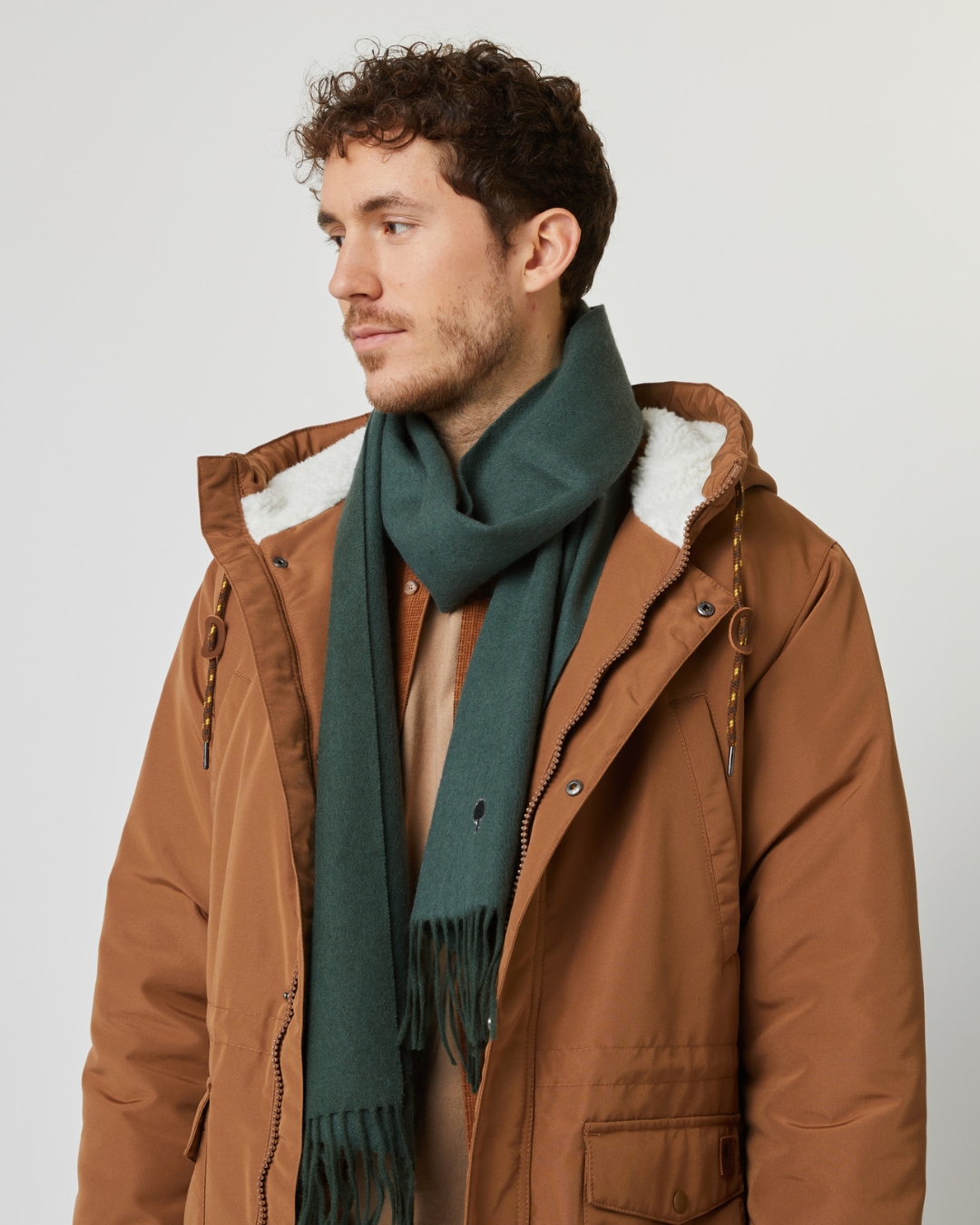 Echarpe vert foncé laine et cachemire - SCARF