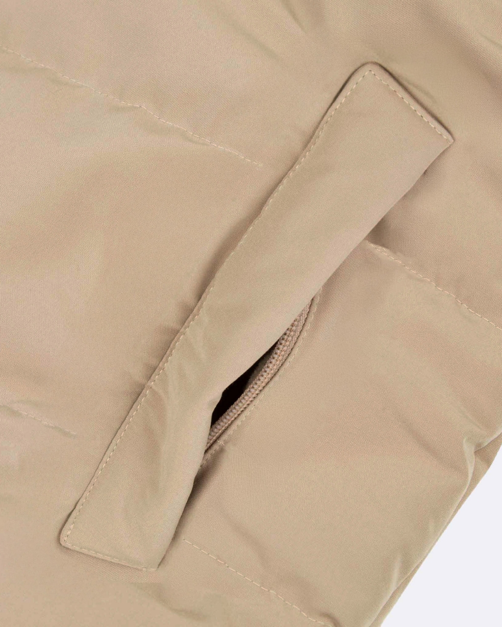 Doudoune chaude velours beige clair - NEUILLAY