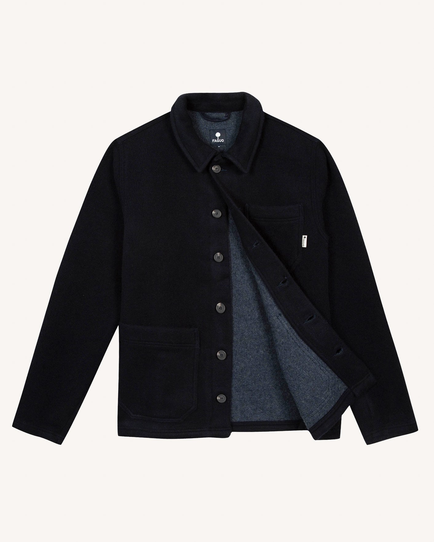 Veste en laine bleu marine - LORGE