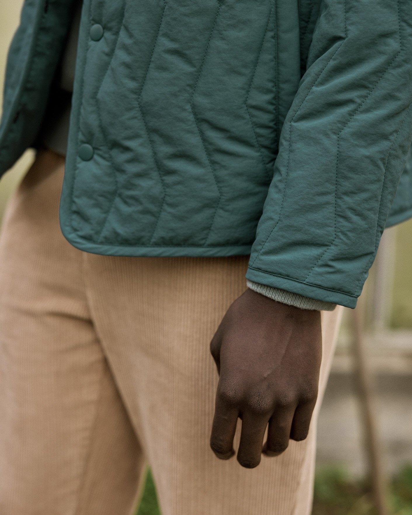 Veste en coton vert clair - OBERNAI