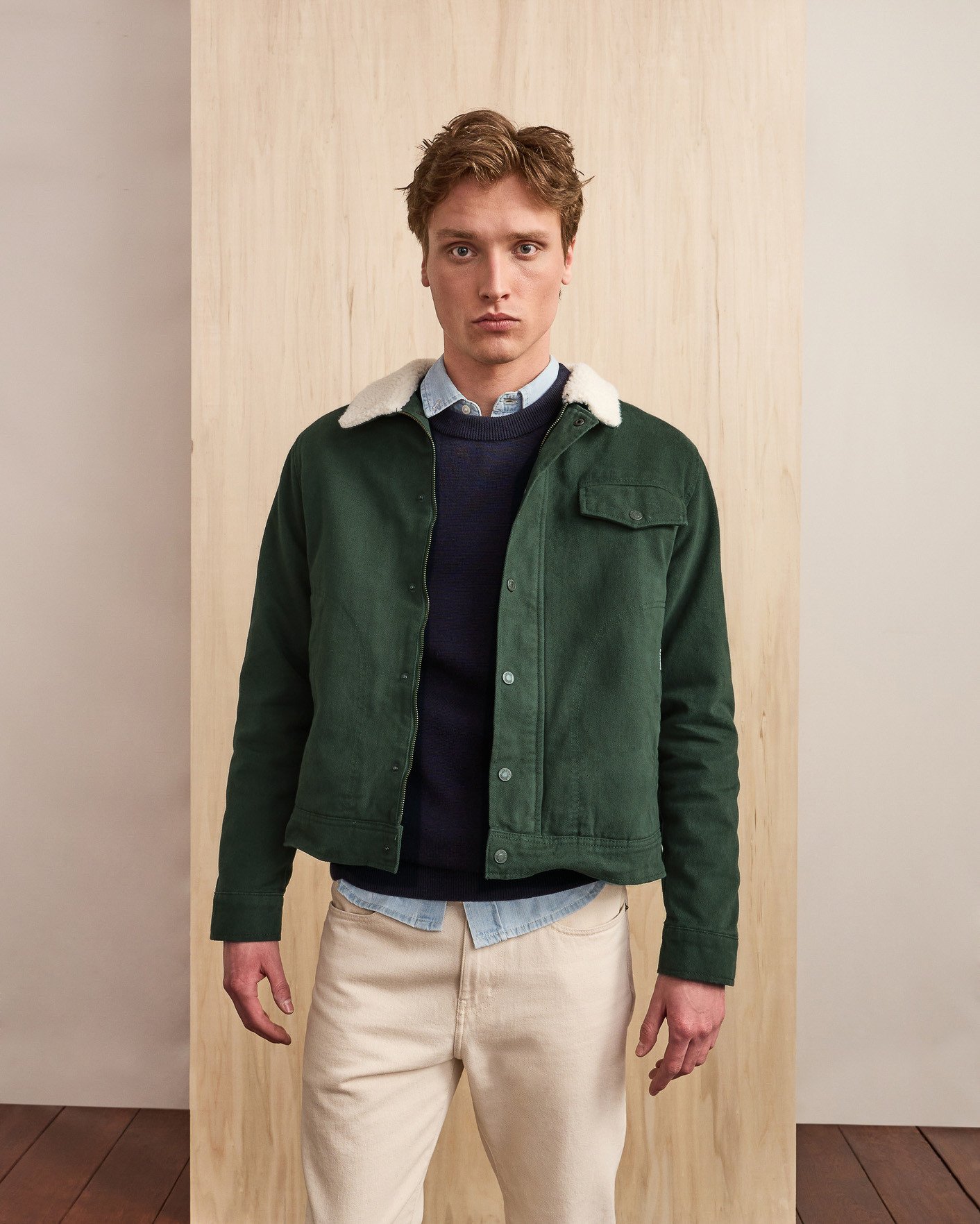 Blouson coton vert foncé - SEILLON