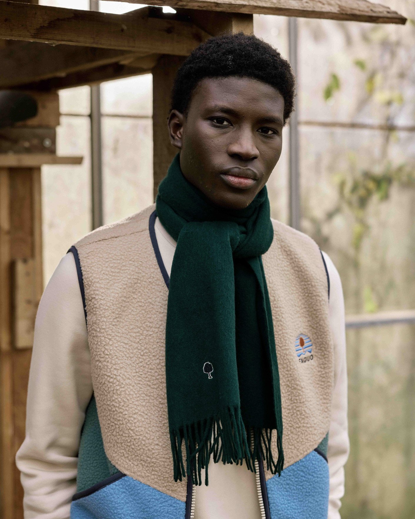 Echarpe laine et cachemire verte - SCARF