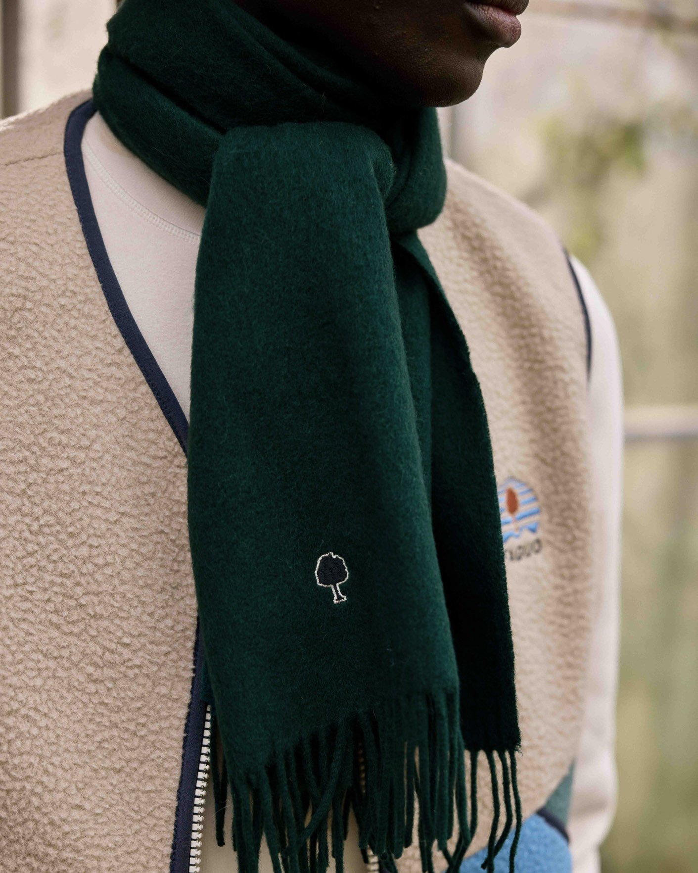 Echarpe laine et cachemire verte - SCARF