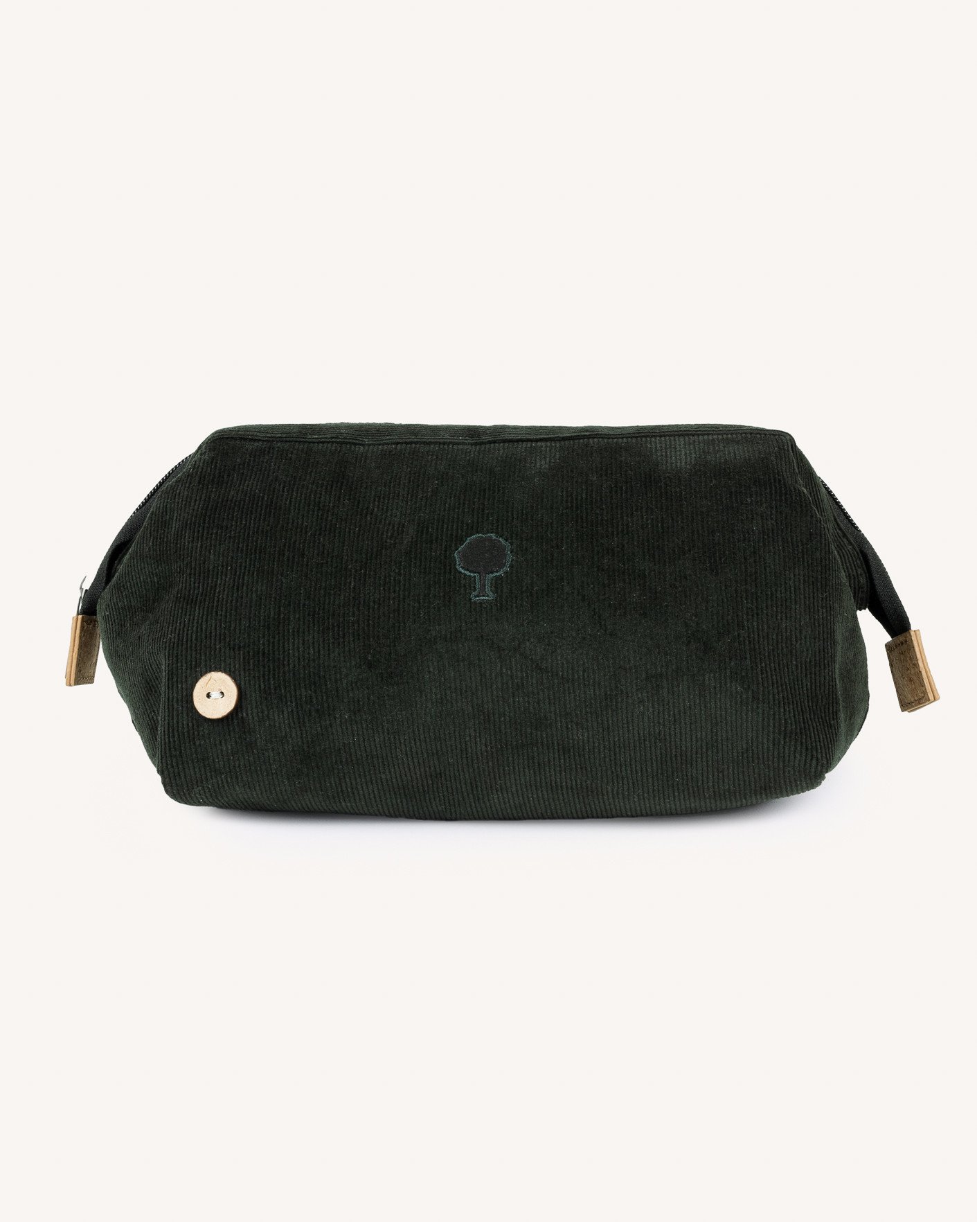 Trousse de toilette velours vert foncé - WASHBAG