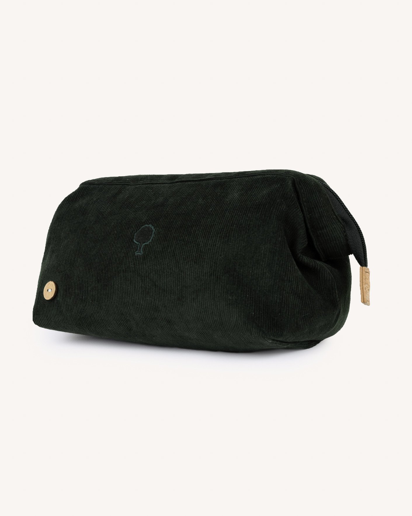 Trousse de toilette velours vert foncé - WASHBAG