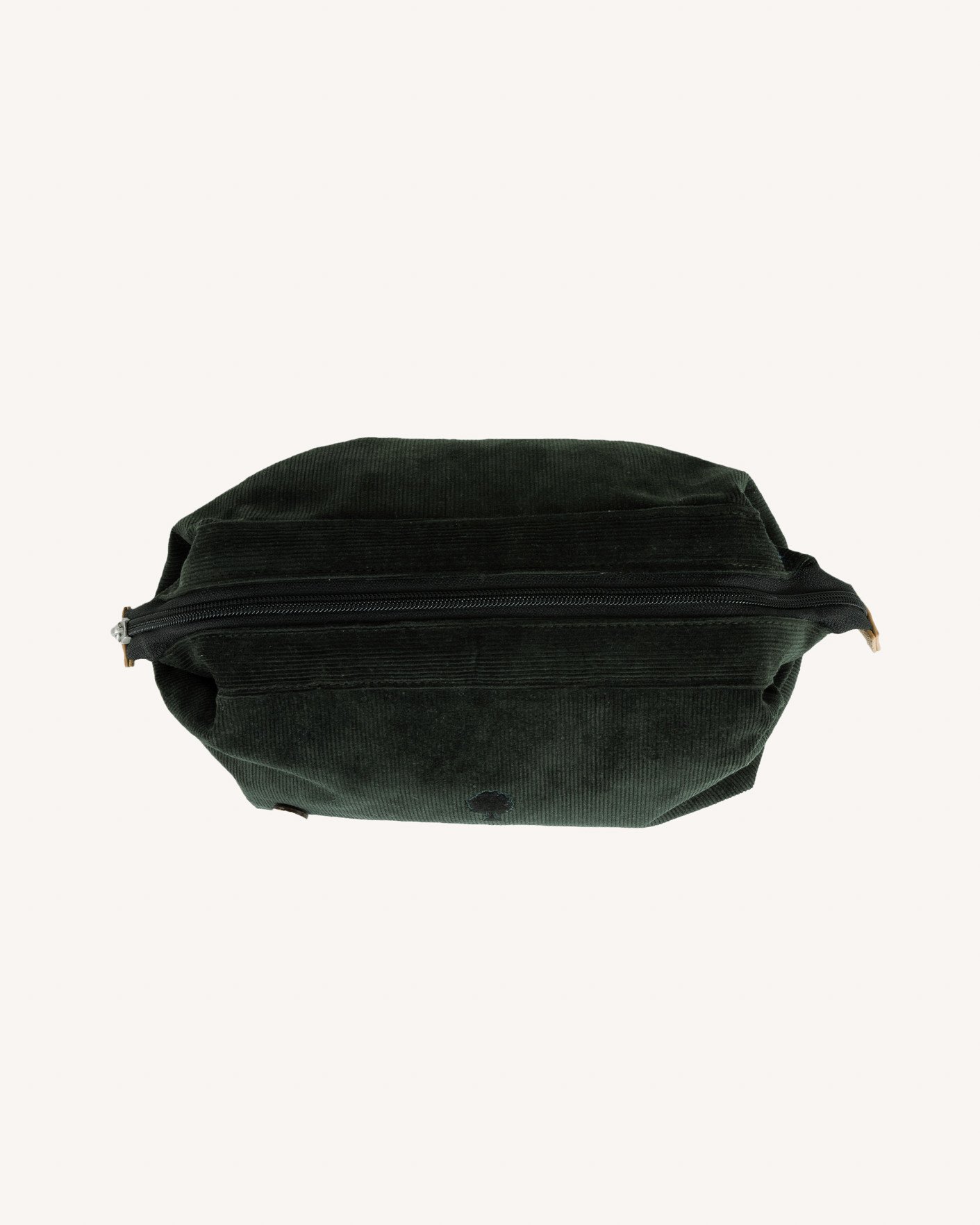 Trousse de toilette velours vert foncé - WASHBAG