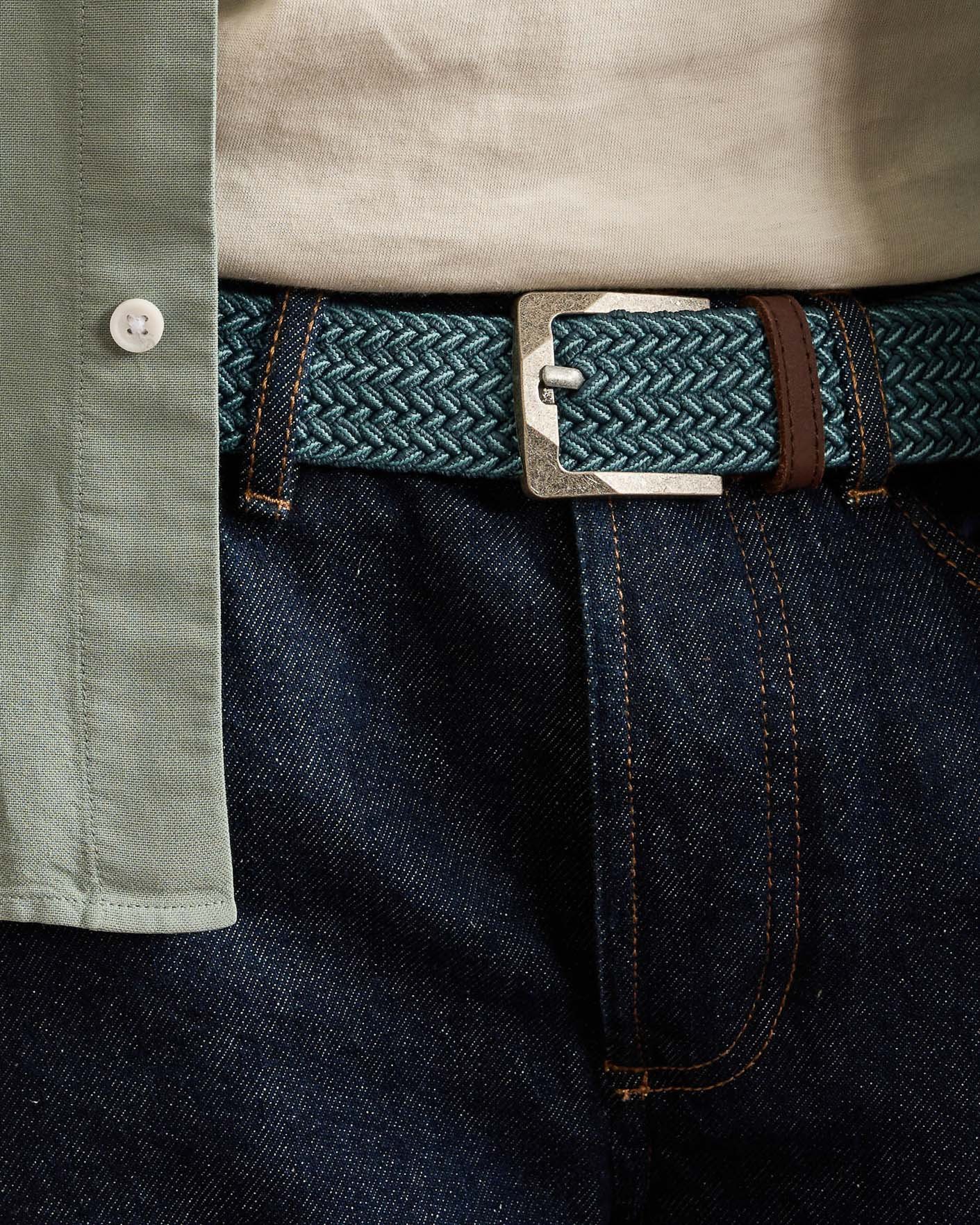 Ceinture bleue & verte - SQUARE BELT